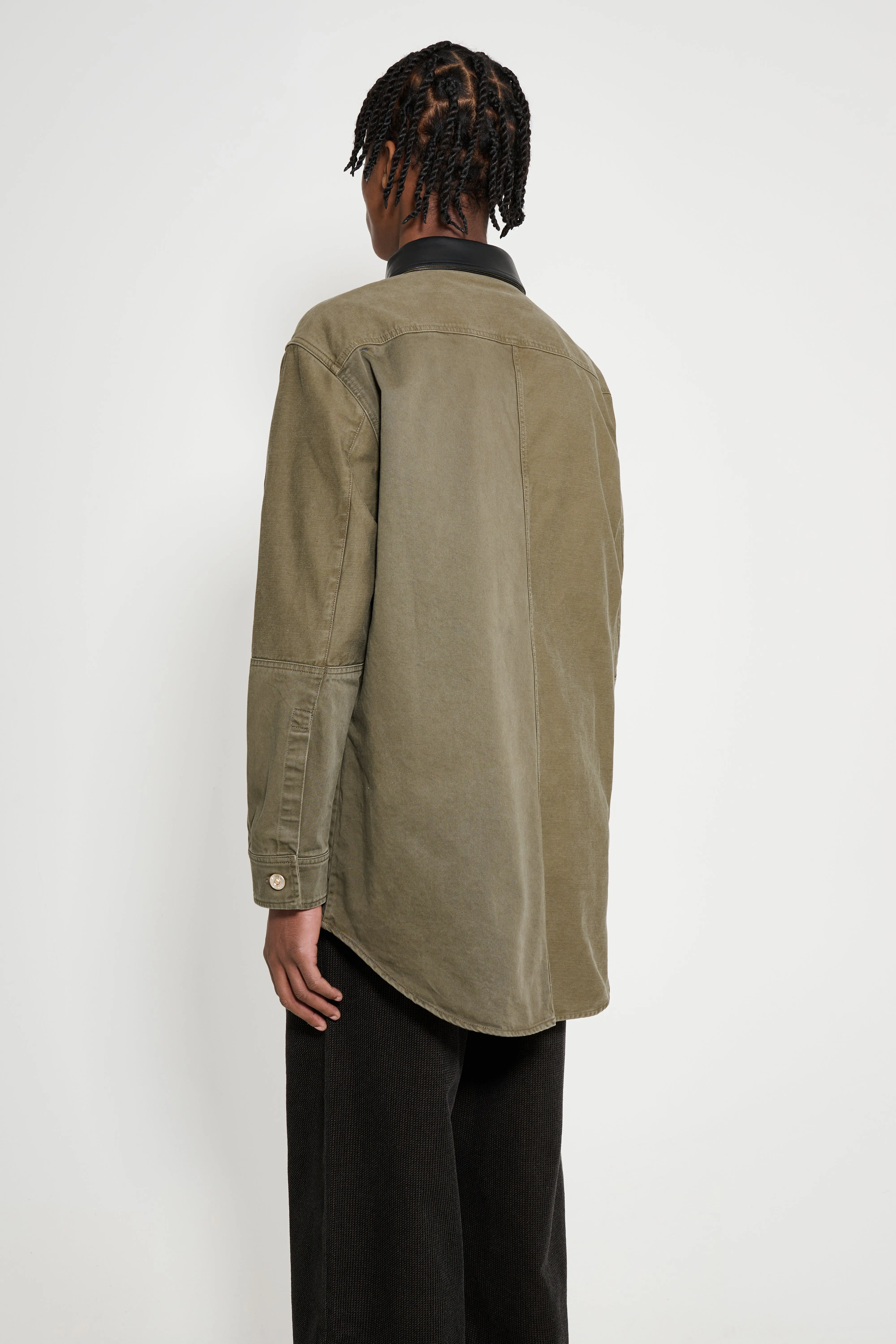 Wales Bonner Brixton Shirt Jacket Olive / Black sold by Tres Bien product image thumbnail 3