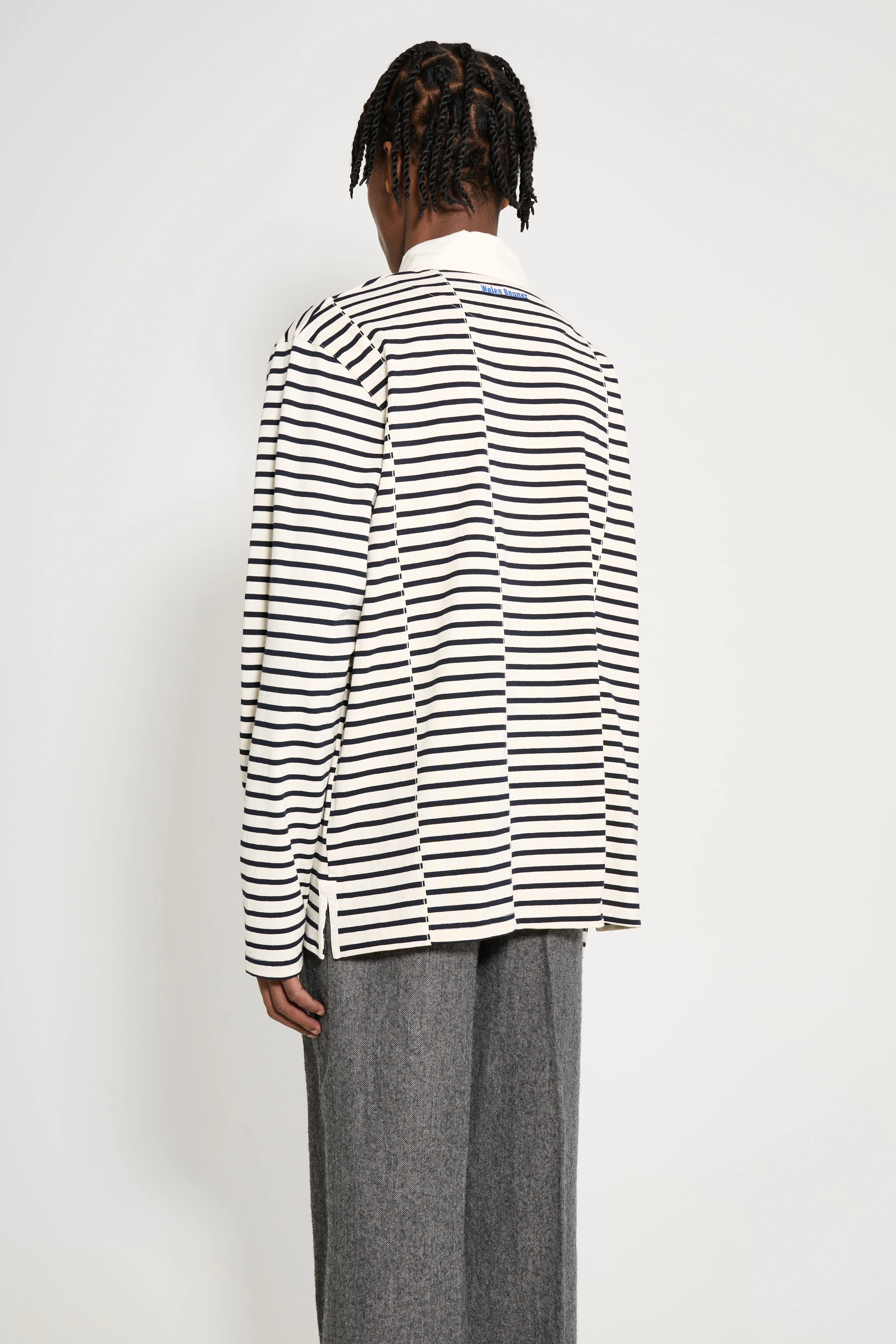 Wales Bonner City Polo Ivory / Navy sold by Tres Bien product image thumbnail 3