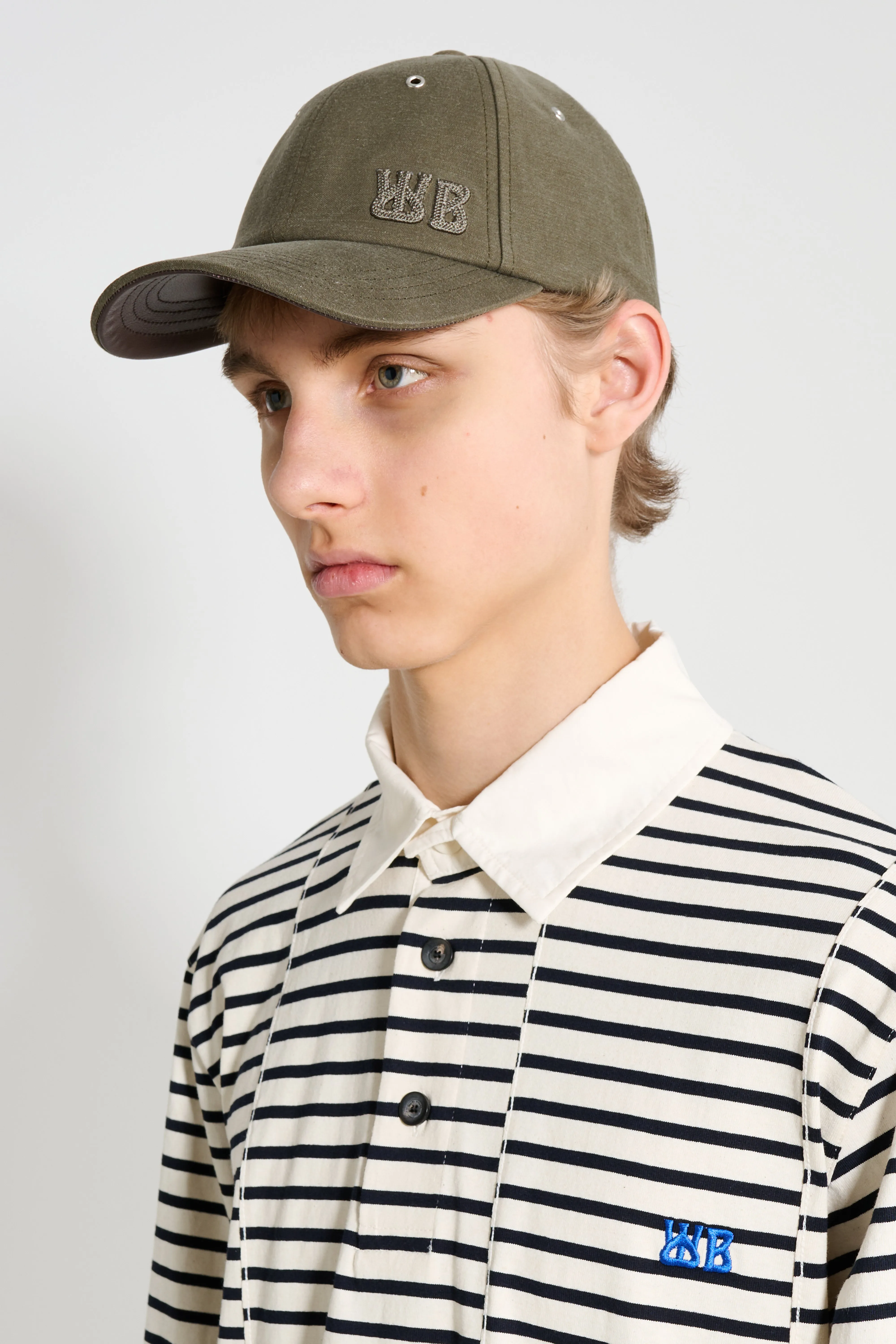 Wales Bonner Original Cap Olive sold by Tres Bien product image thumbnail 4