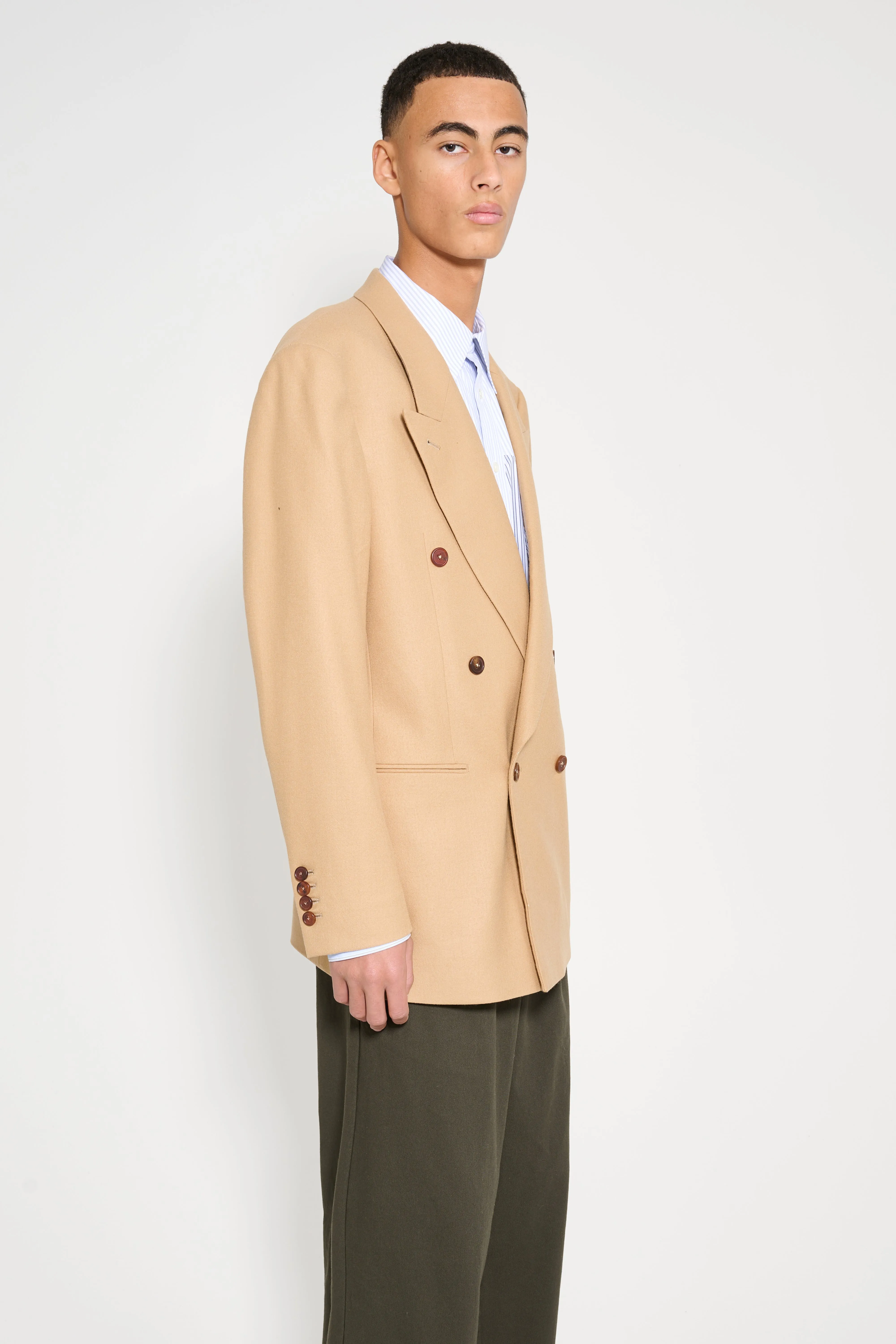 Carter Young Double Breasted Blazer Camel sold by Tres Bien product image thumbnail 3