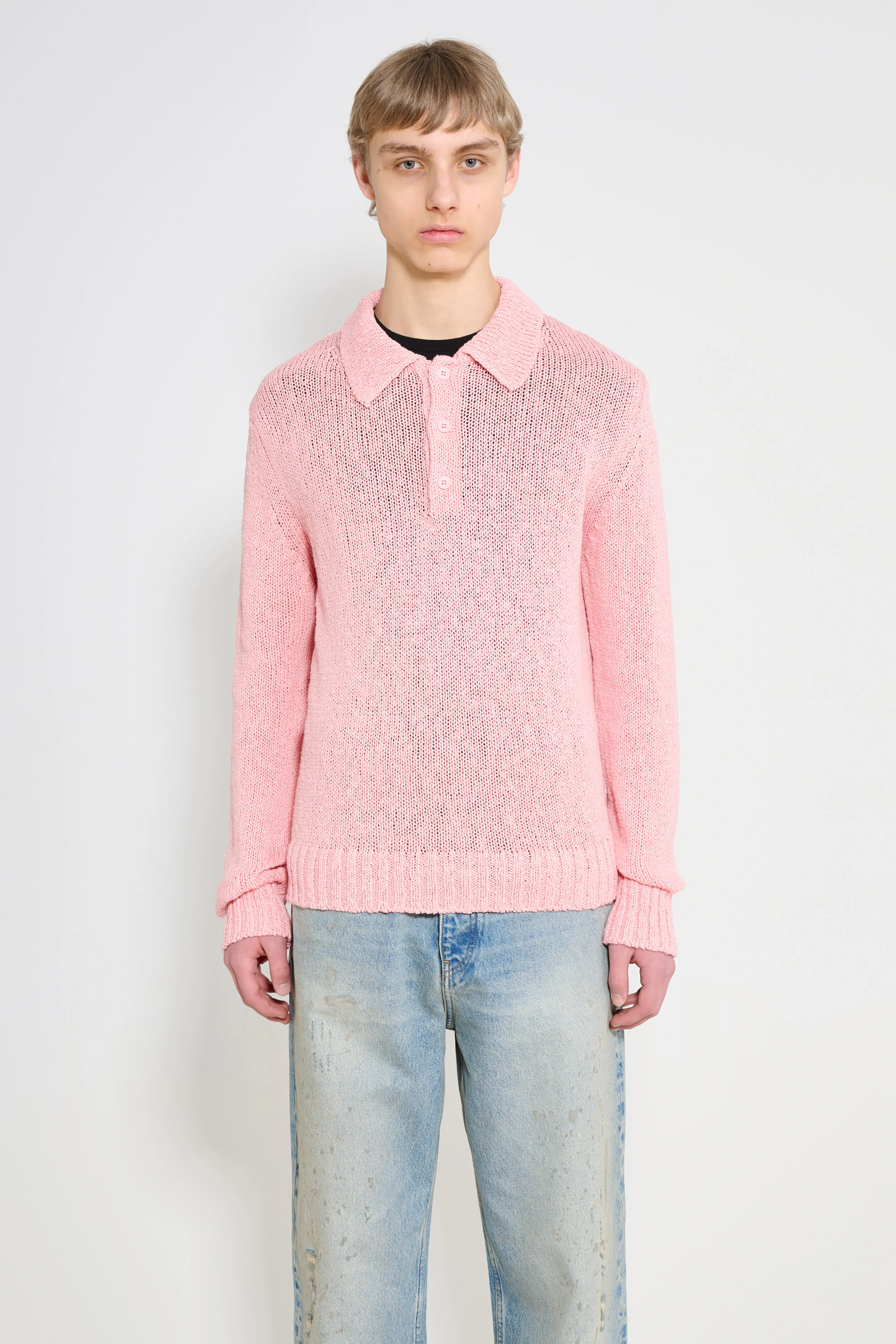 Sunflower Linen Polo Pink sold by Tres Bien