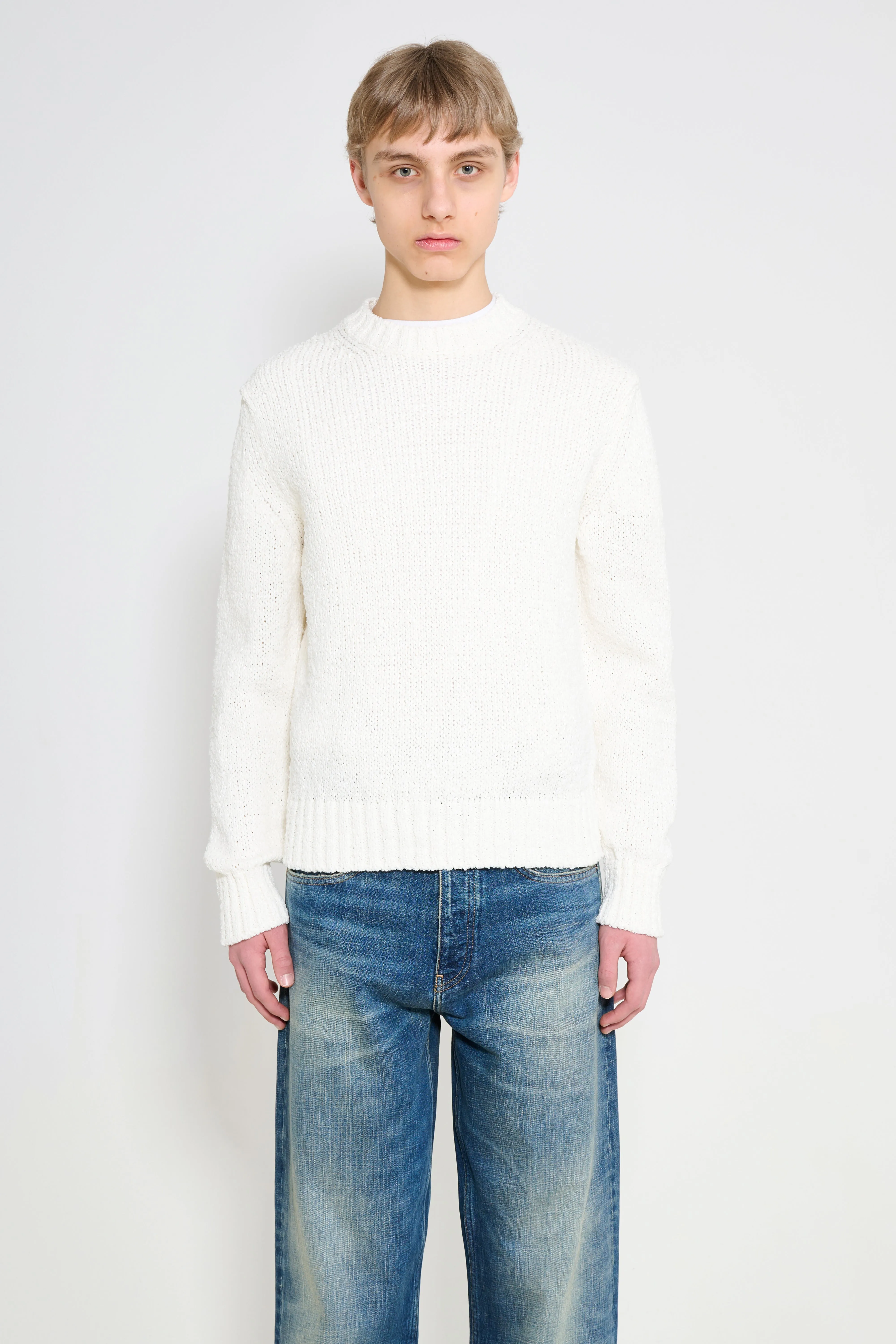 Sunflower Frederik Sweater White sold by Tres Bien