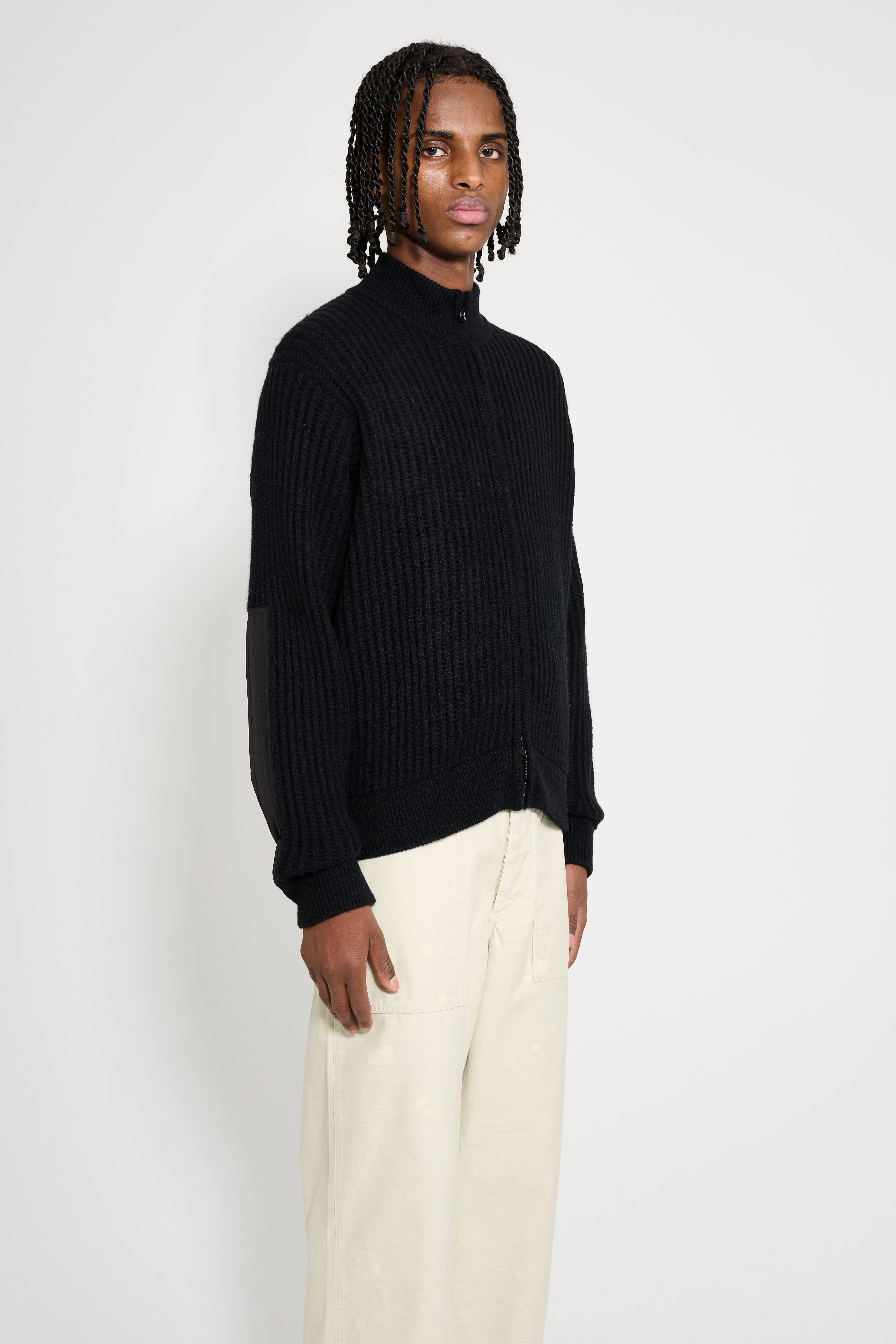 Stüssy Military Patch Zip Sweater Black sold by Tres Bien product image thumbnail 4