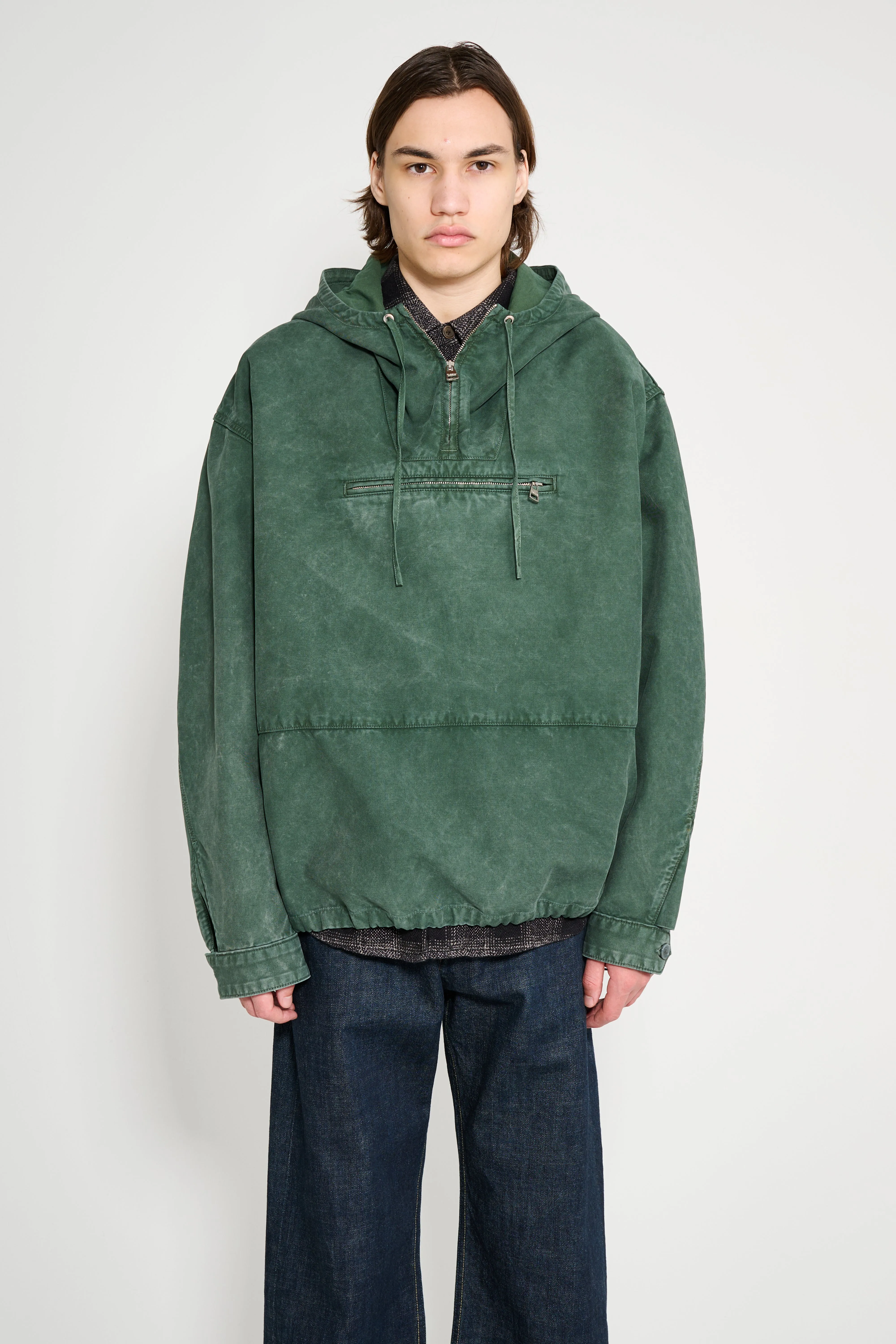 JW Anderson Garment Dye Anorak Pine sold by Tres Bien