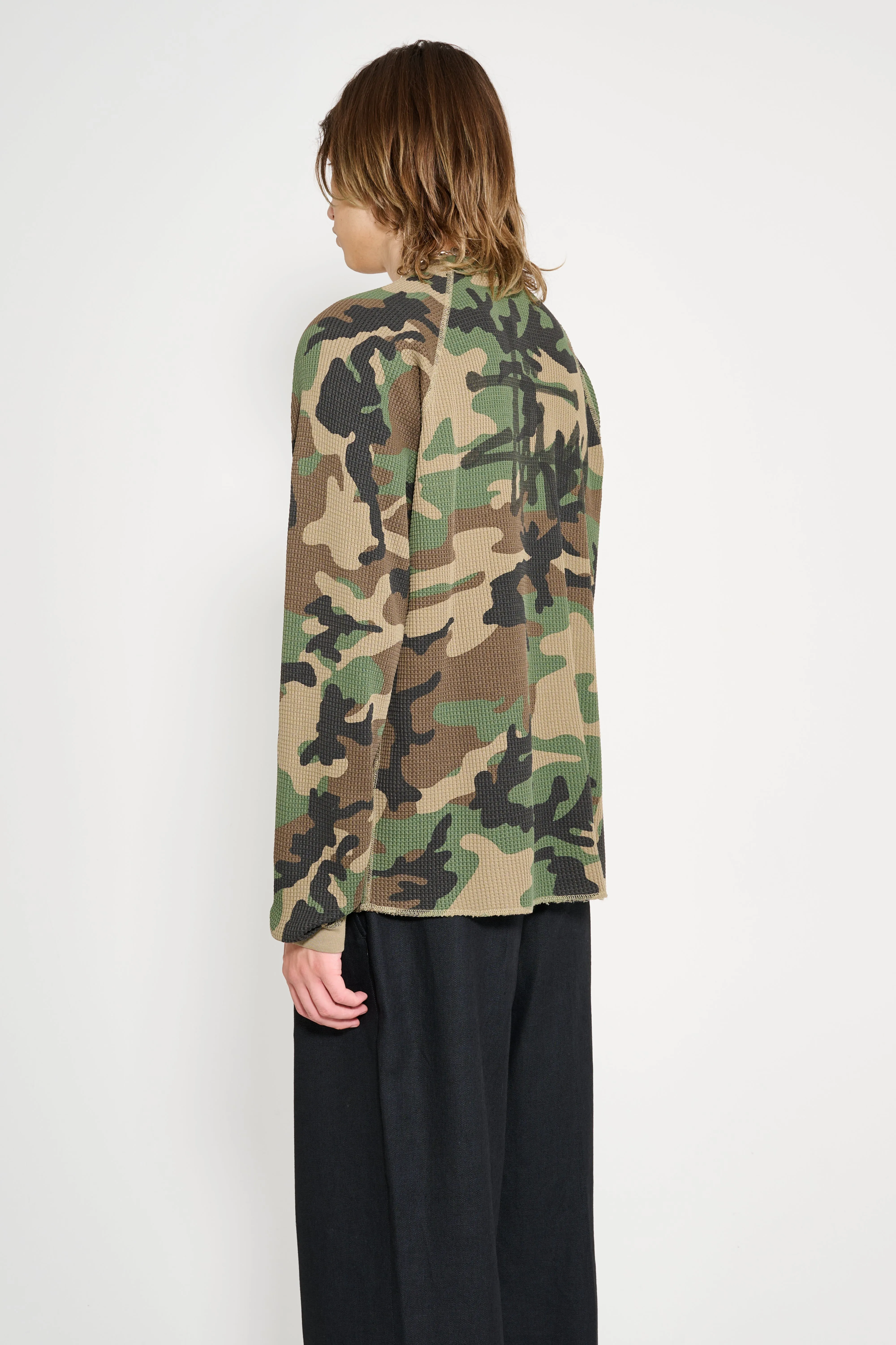 Stüssy Raglan Thermal Basics Stock Woodland Camo sold by Tres Bien product image thumbnail 3