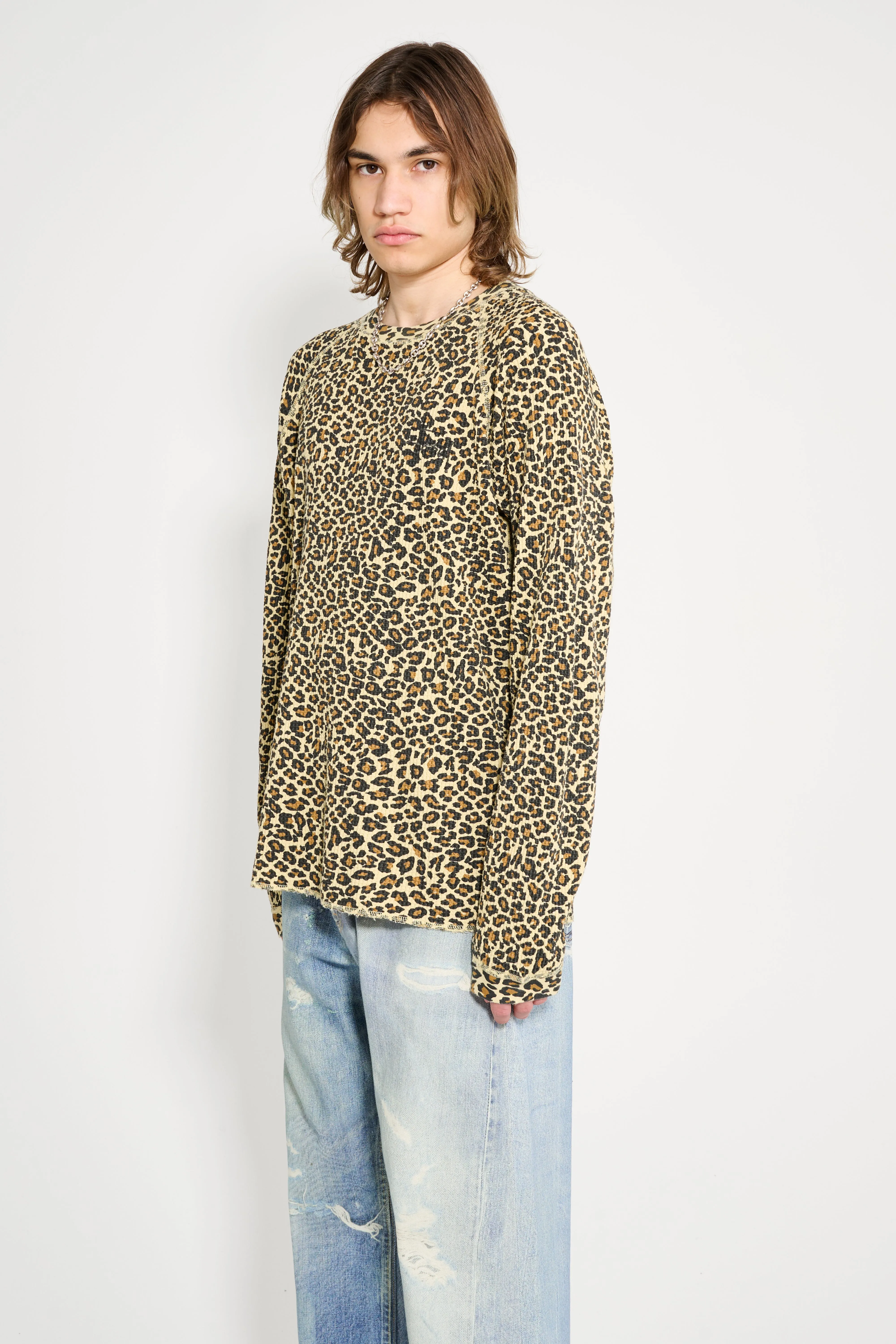 Stüssy Raglan Thermal Basic Stock Leopard sold by Tres Bien product image thumbnail 2