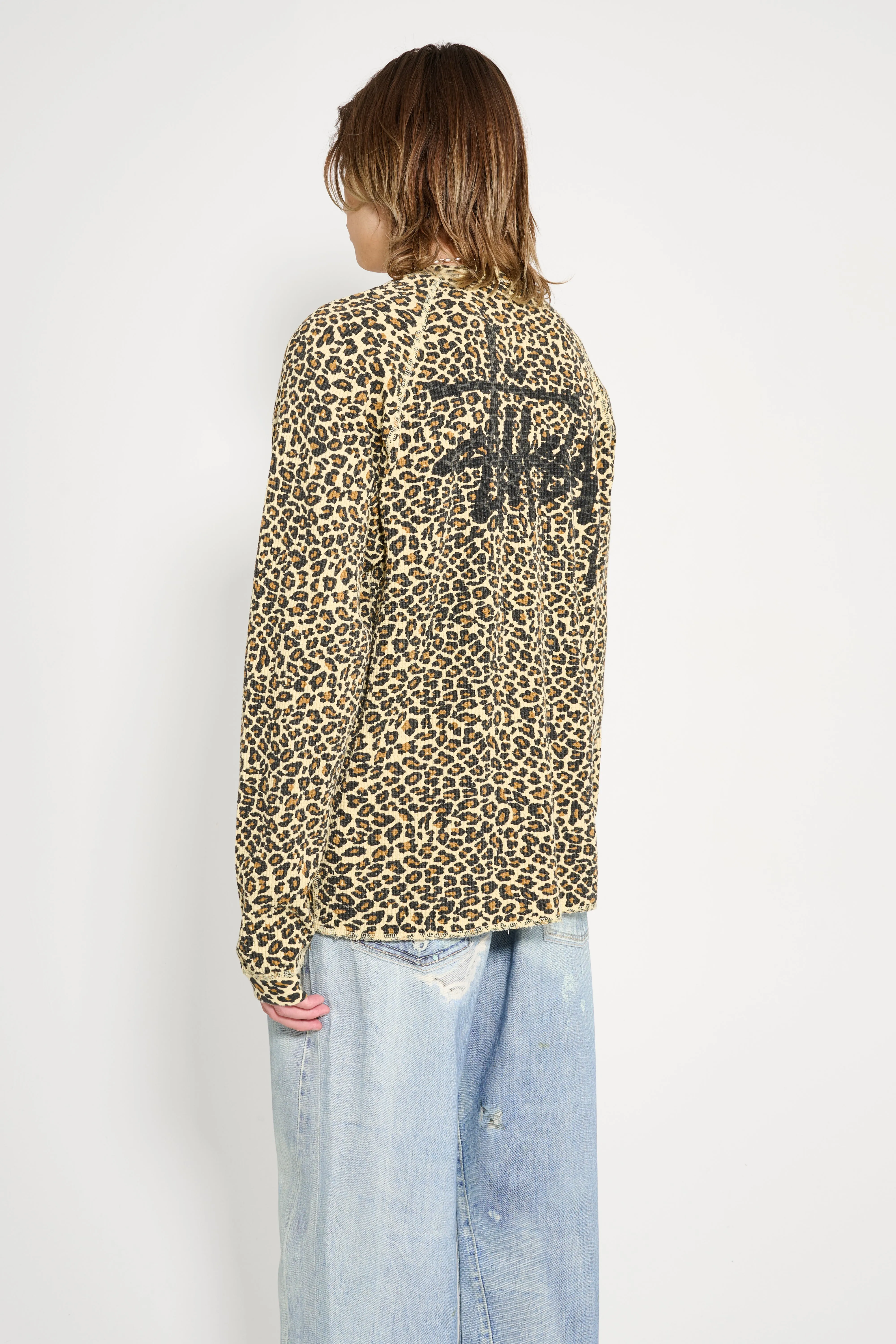 Stüssy Raglan Thermal Basic Stock Leopard sold by Tres Bien product image thumbnail 3
