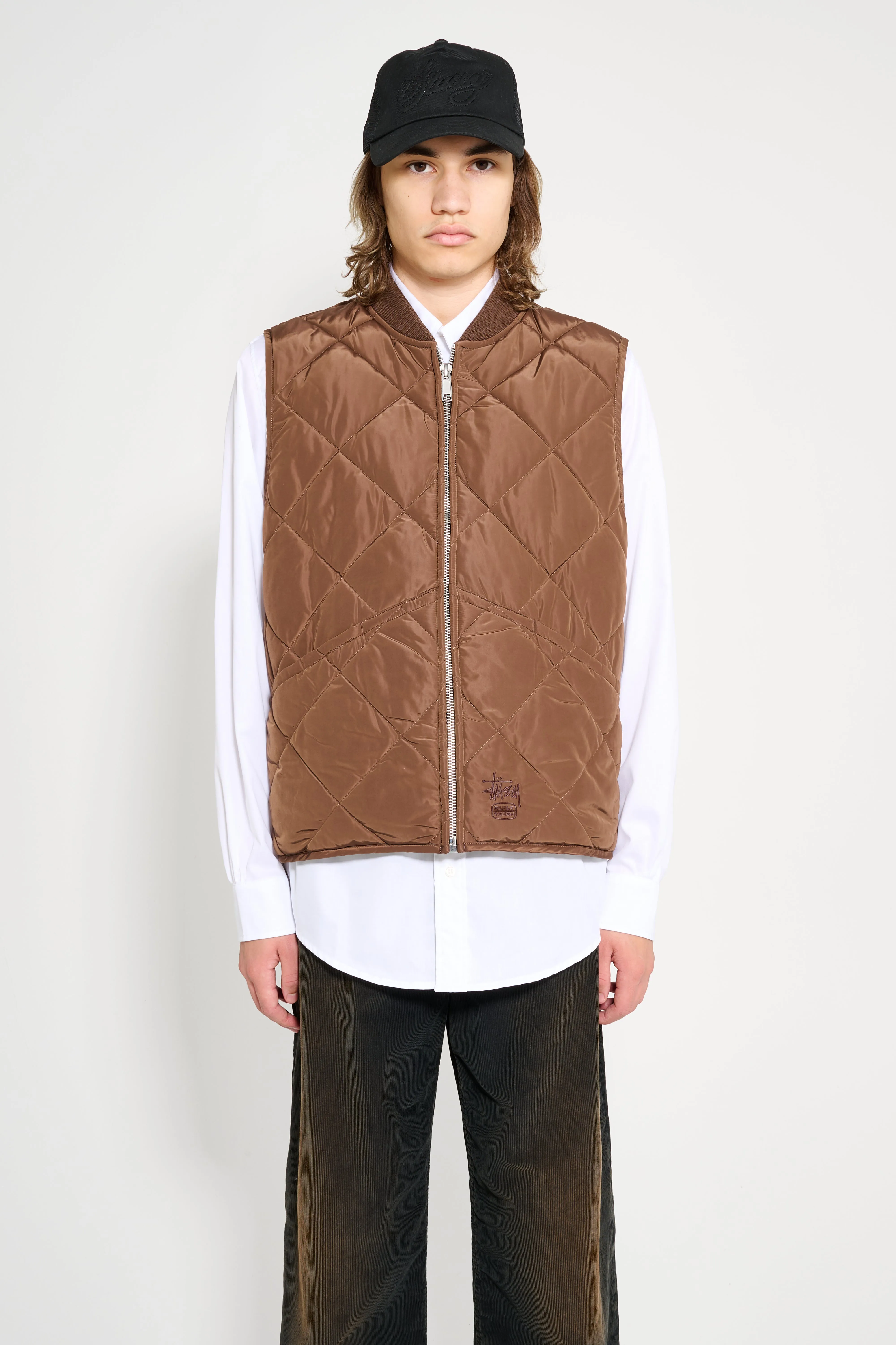 Stüssy Insulated Vest Brown sold by Tres Bien
