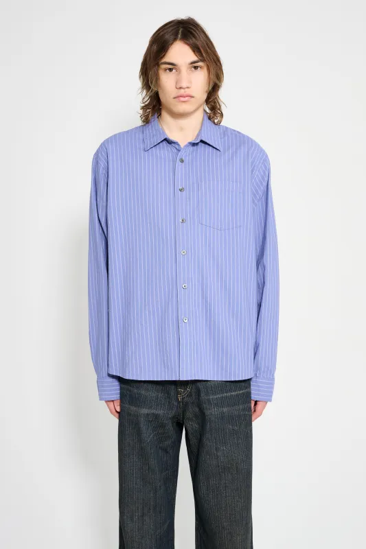 Stüssy Oxford LS Shirt Blue Stripe made by Stussy