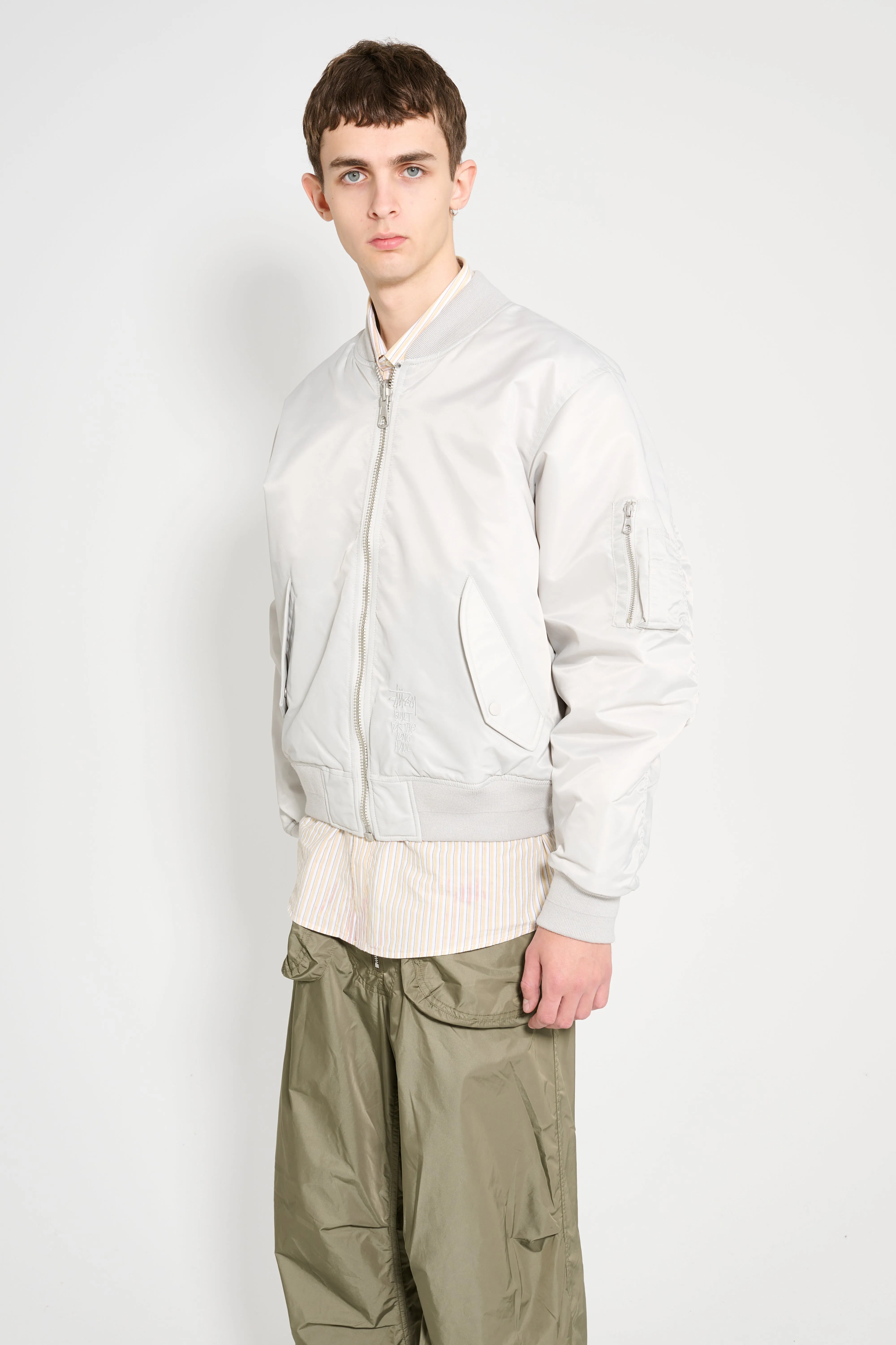 Stüssy Built Bomber Jacket Grey sold by Tres Bien product image thumbnail 2