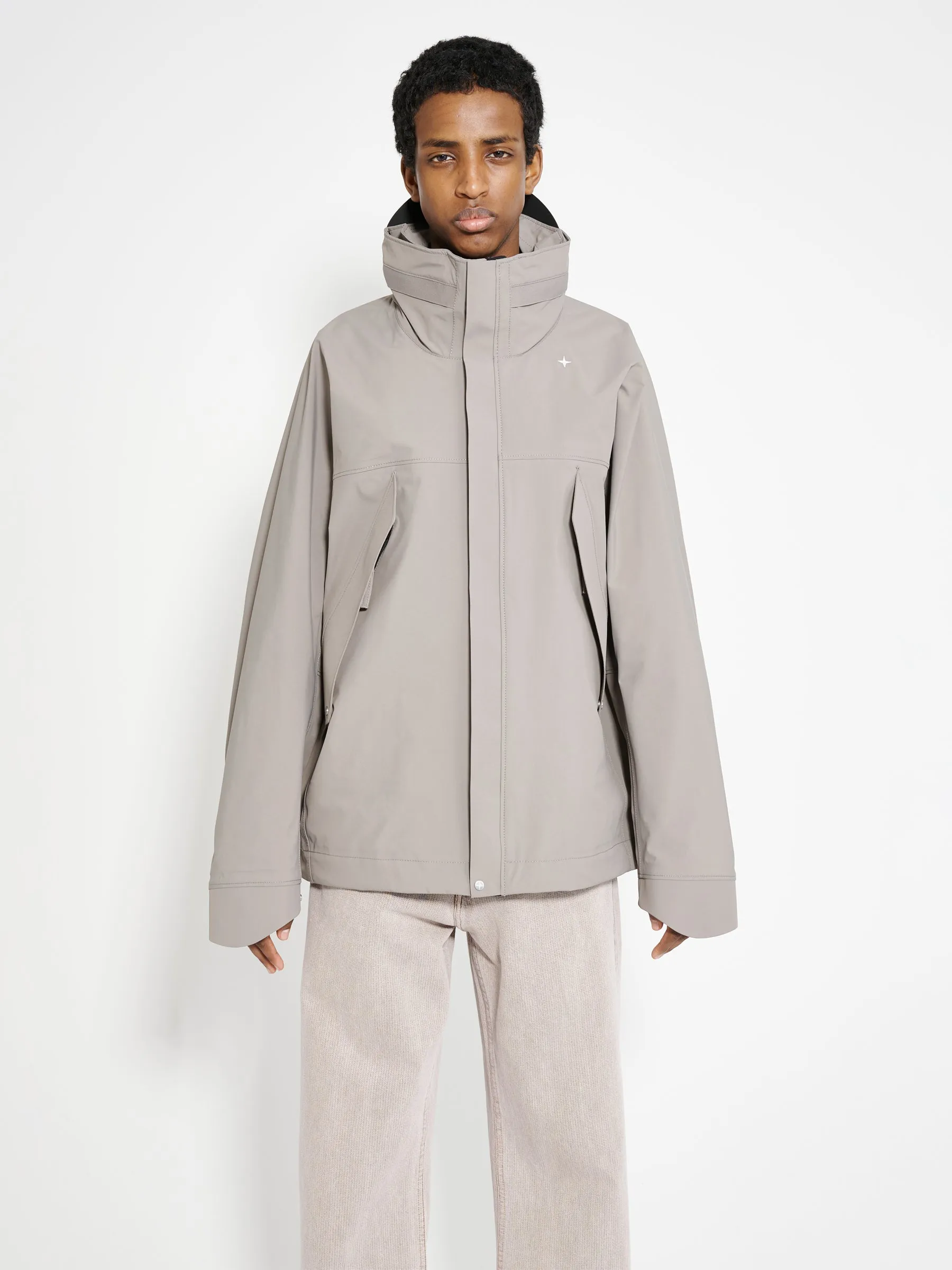 Stone Island Stellina 3L Nylon Hooded Jacket Dove Grey sold by Tres Bien product image thumbnail 2