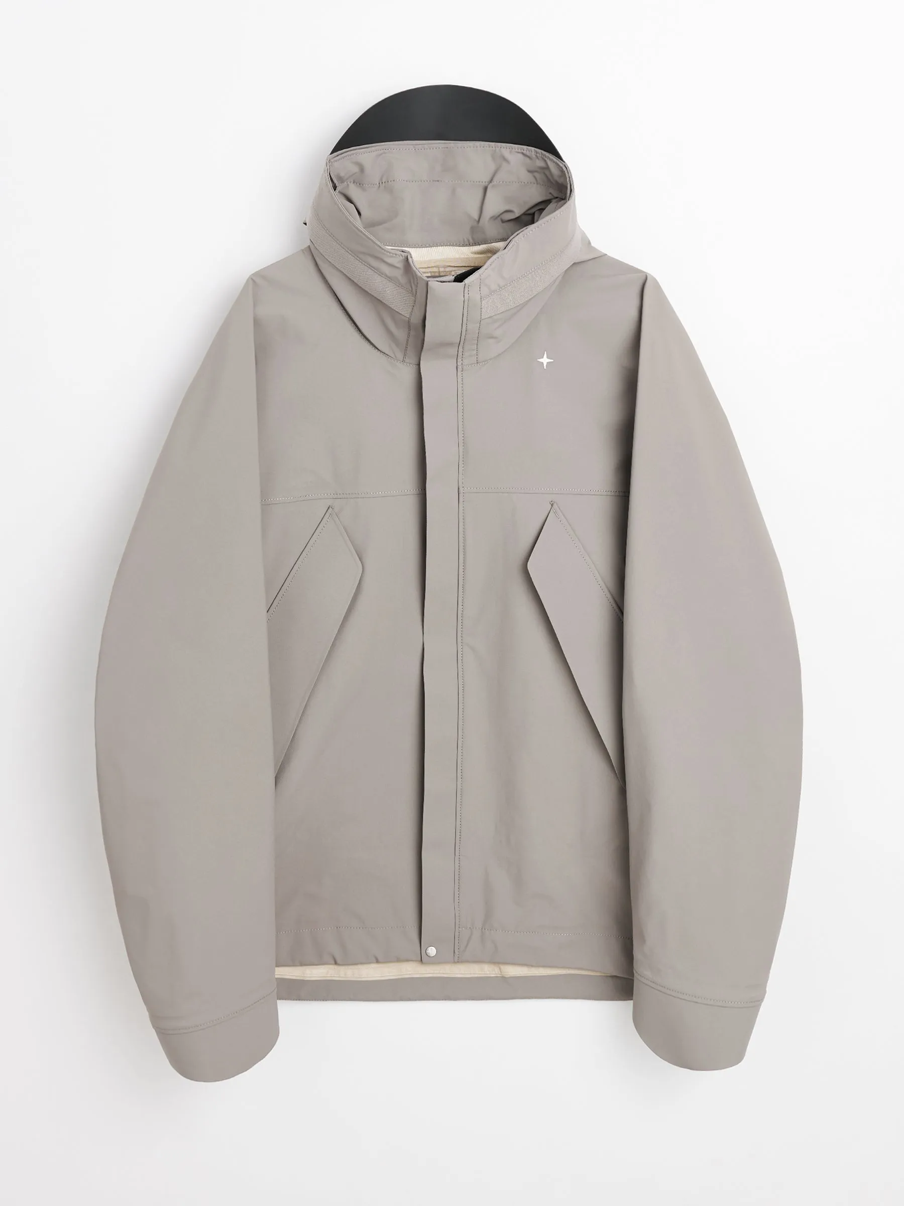 Stone Island Stellina 3L Nylon Hooded Jacket Dove Grey sold by Tres Bien