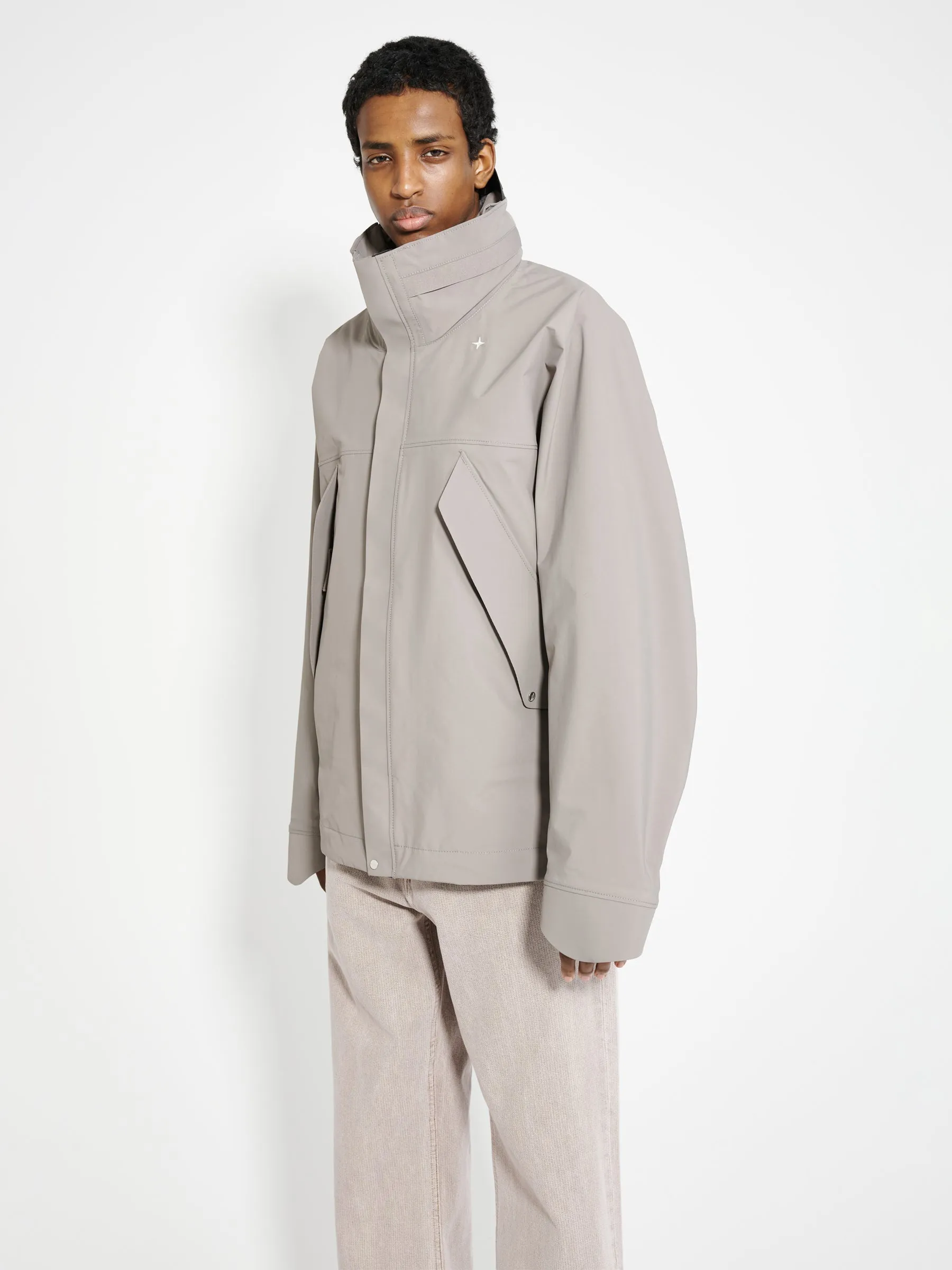 Stone Island Stellina 3L Nylon Hooded Jacket Dove Grey sold by Tres Bien product image thumbnail 3