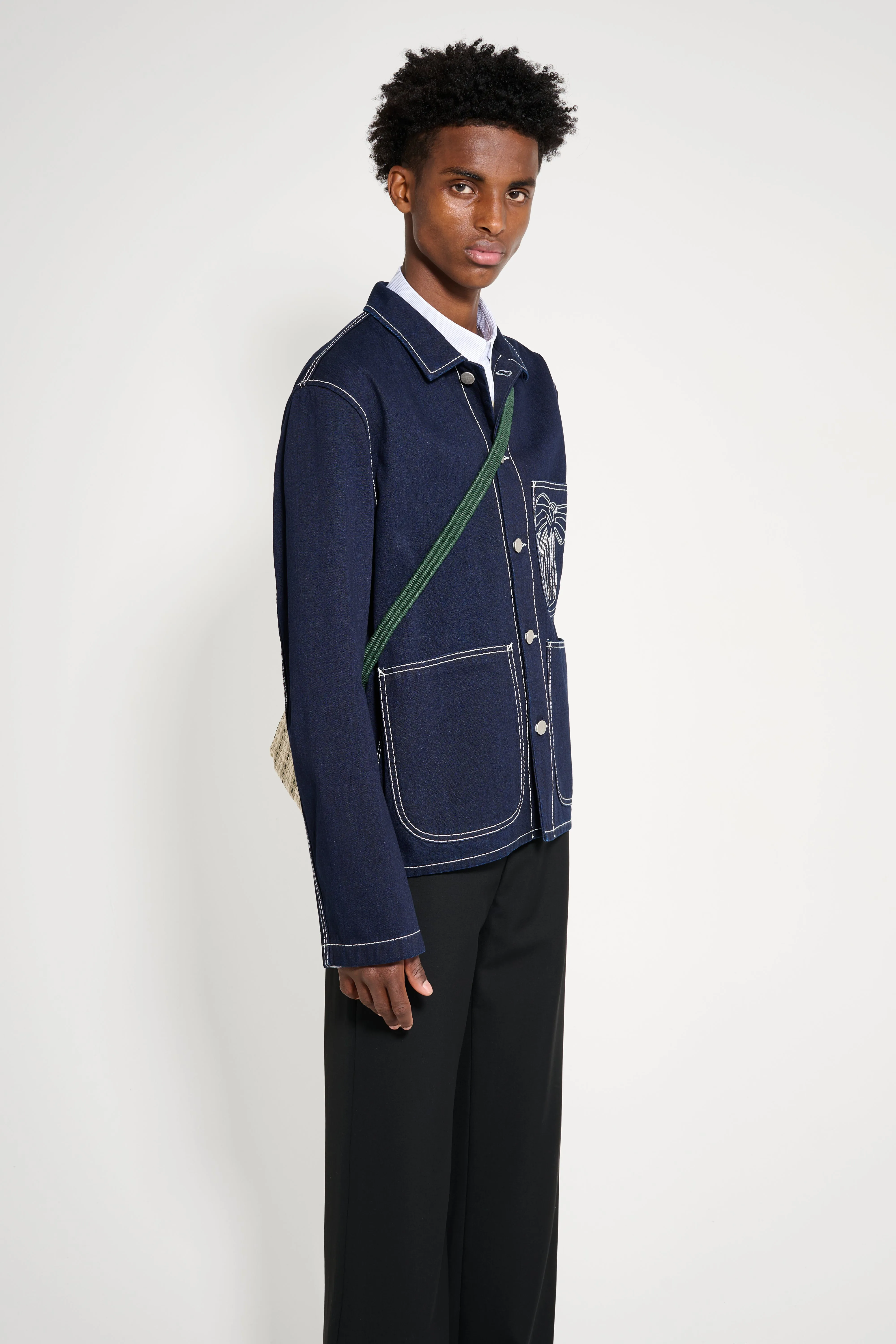 Acne Studios Denim Jacket Indigo Blue sold by Tres Bien product image thumbnail 4