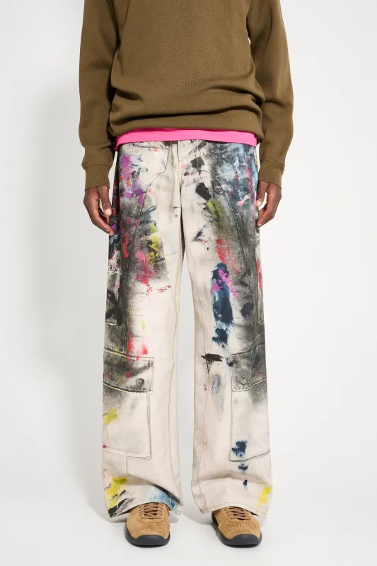 Acne Studios 1981 Baggy Fit Jeans White / Multi sold by Tres Bien