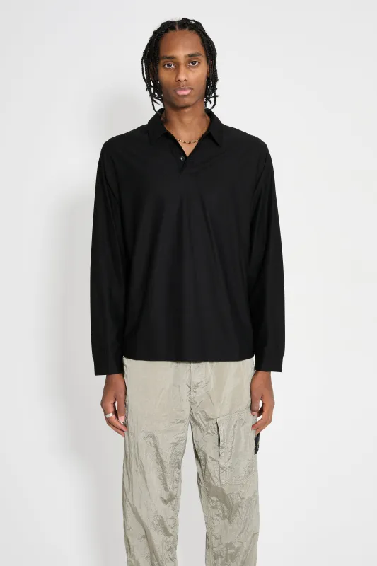 Stone Island Ghost Polo Shirt M/Lunga Black sold by Tres Bien