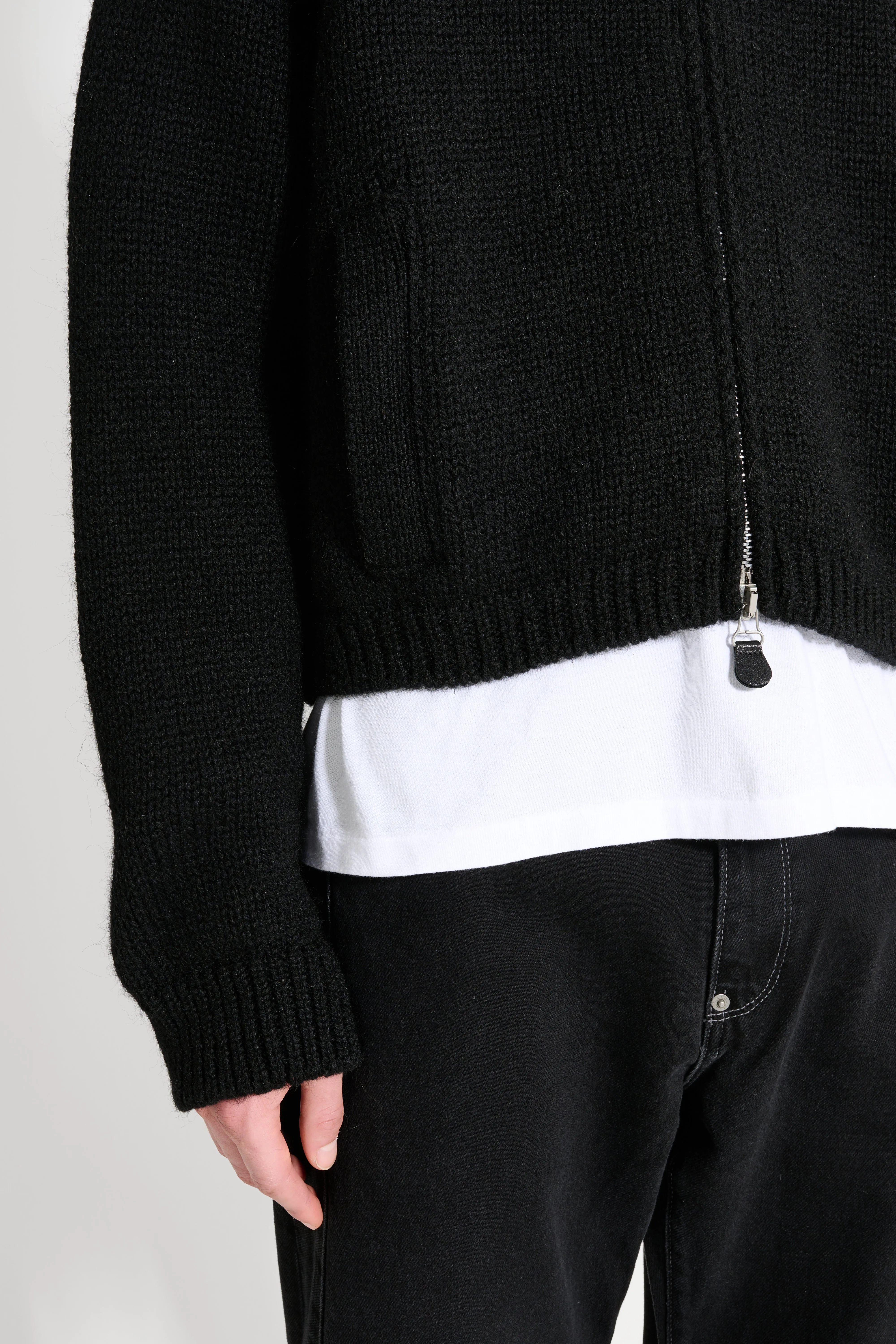 Our Legacy Ultra Zip Funnel Jet Black Isles Wool sold by Tres Bien product image thumbnail 5