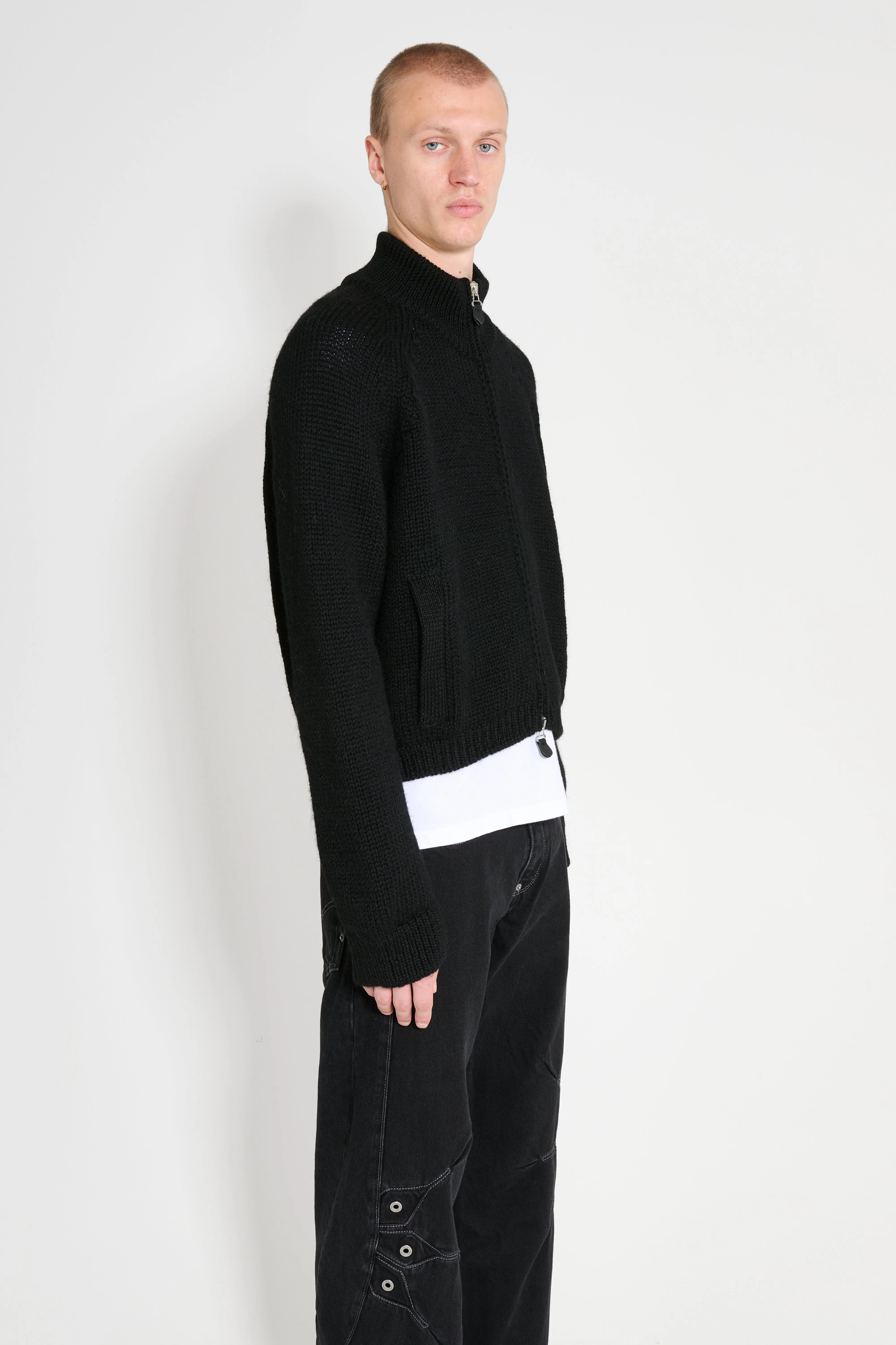 Our Legacy Ultra Zip Funnel Jet Black Isles Wool sold by Tres Bien product image thumbnail 3