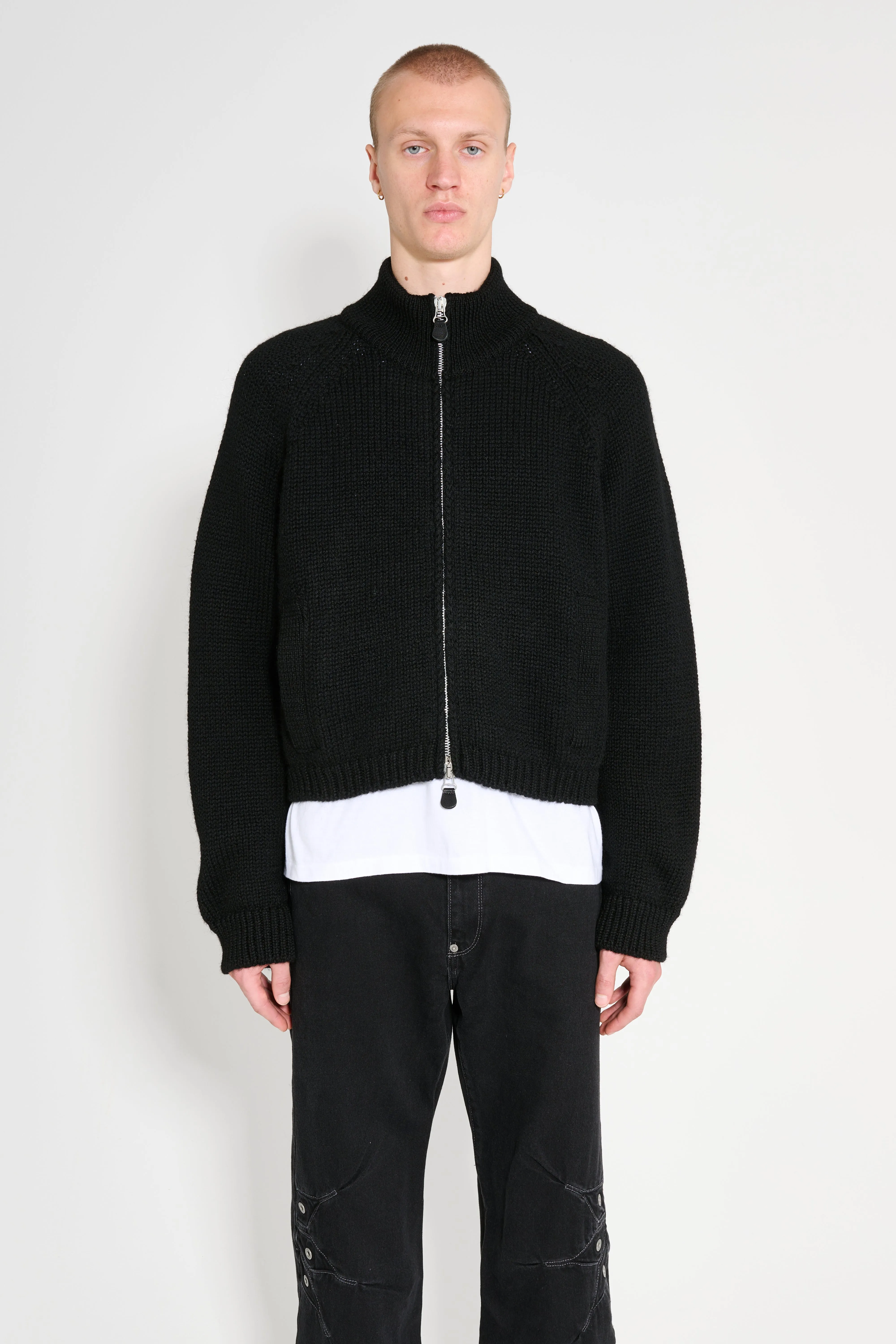 Our Legacy Ultra Zip Funnel Jet Black Isles Wool sold by Tres Bien