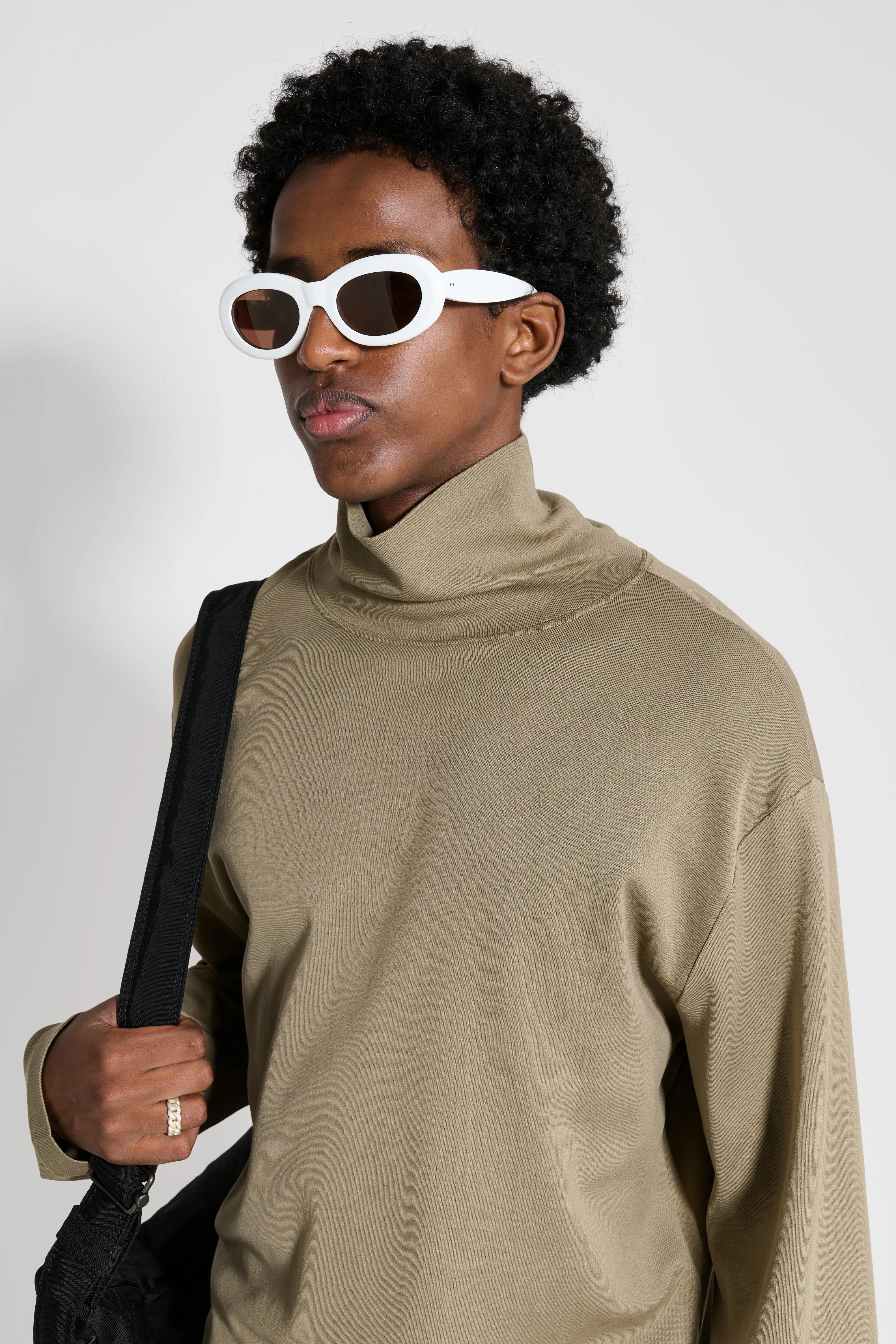 Lemaire Long Sleeve Turtle Neck Green Beige sold by Tres Bien product image thumbnail 4