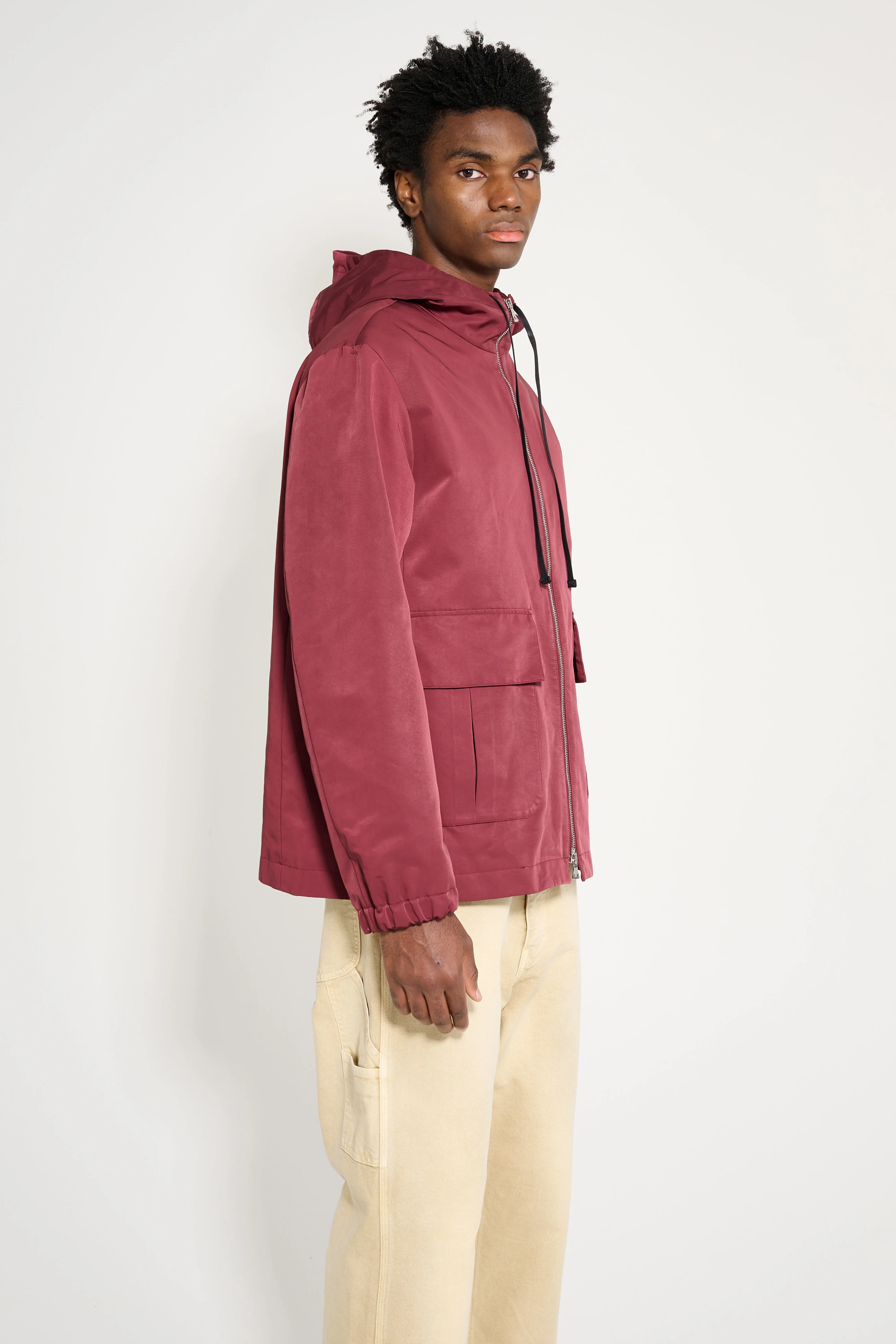 TRES BIEN ATELJÉ Cropped Parka Burgundy sold by Tres Bien product image thumbnail 4