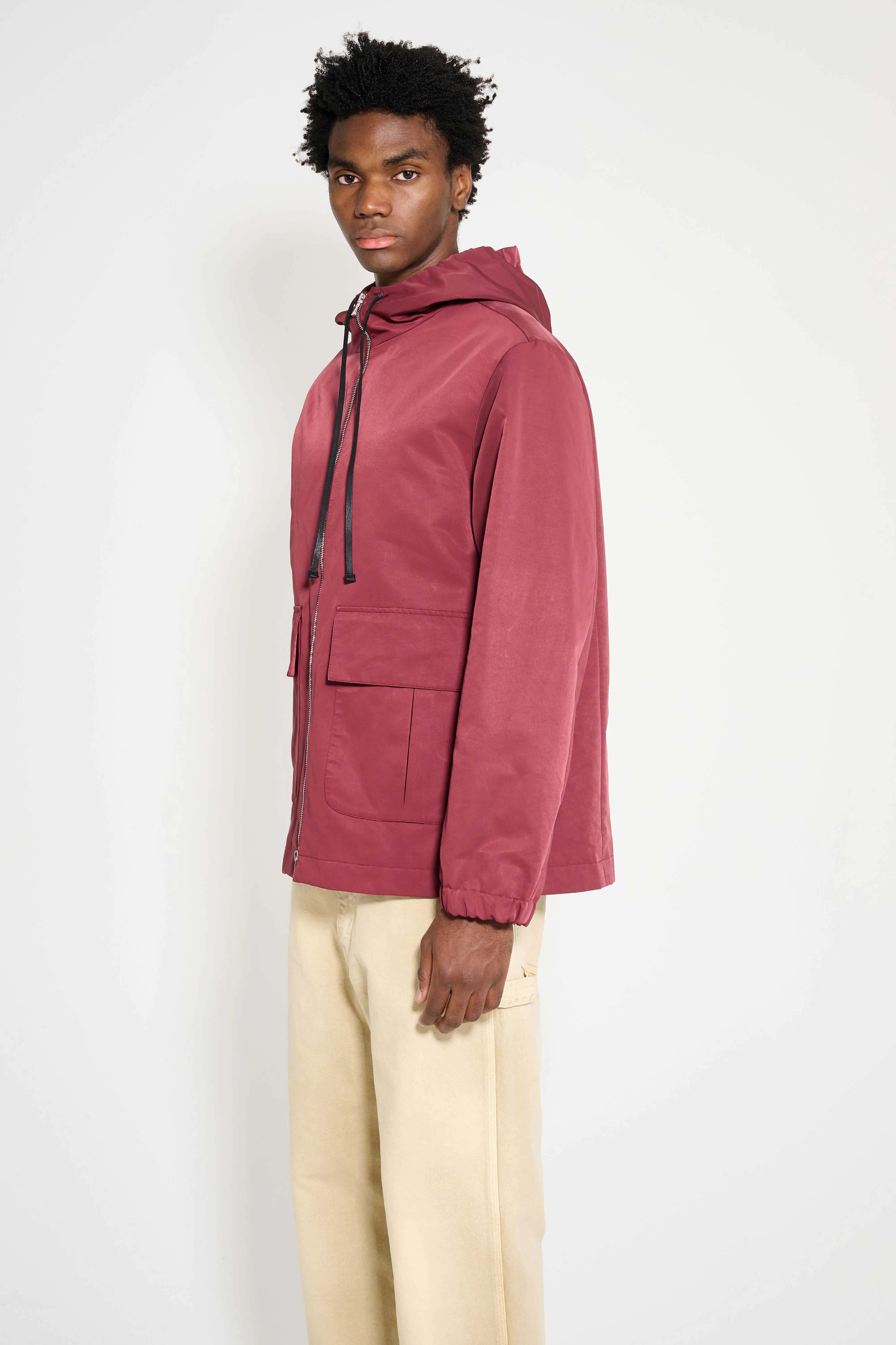 TRES BIEN ATELJÉ Cropped Parka Burgundy sold by Tres Bien product image thumbnail 2
