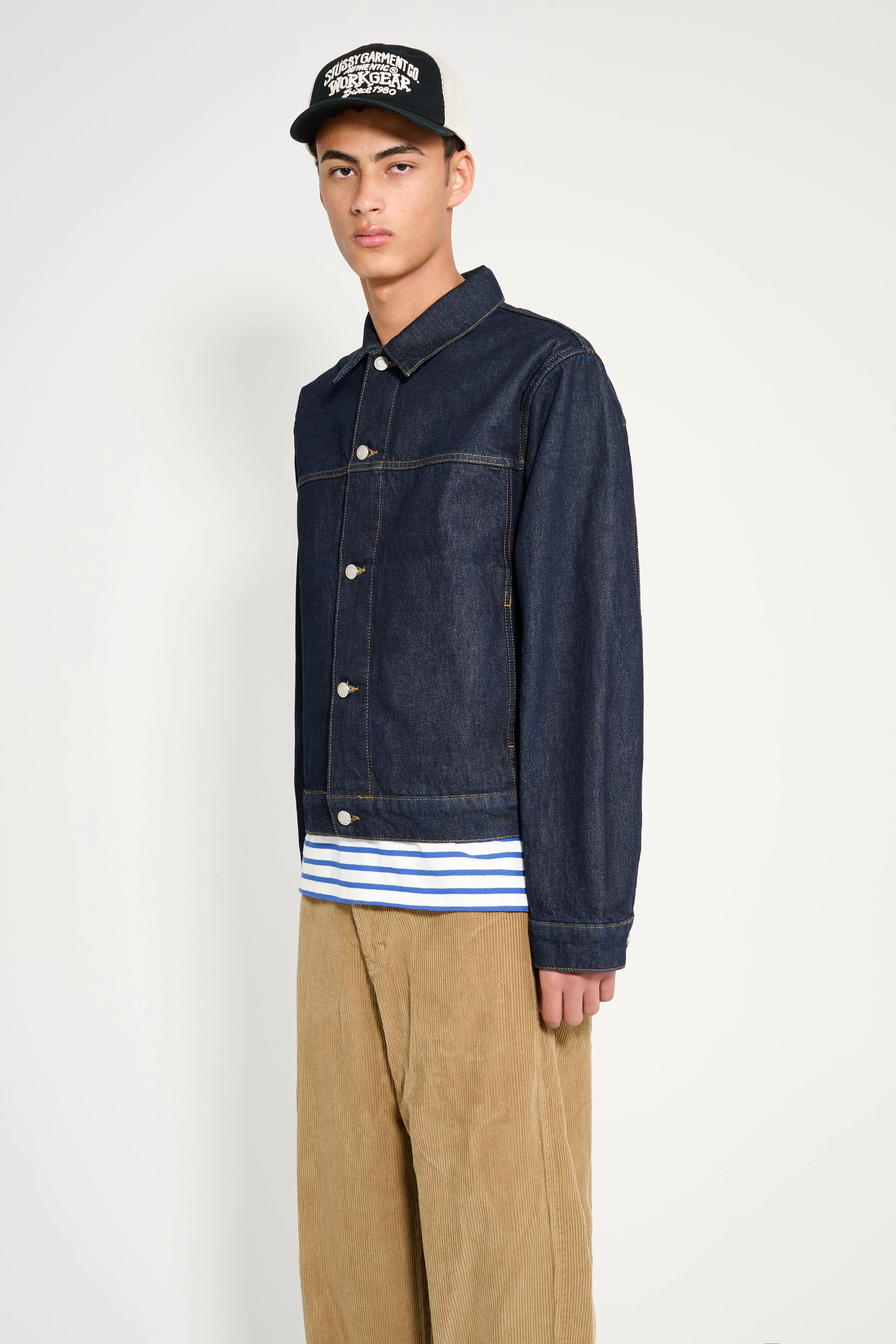 Stüssy Trucker Denim Jacket Rinsed Indigo sold by Tres Bien product image thumbnail 4