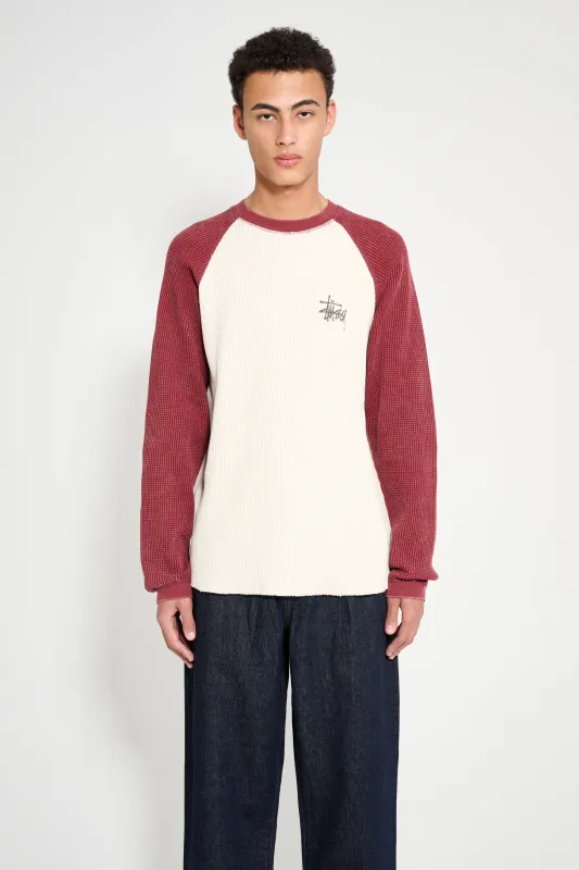 Stüssy Raglan Thermal Two Tone Off White made by Stussy