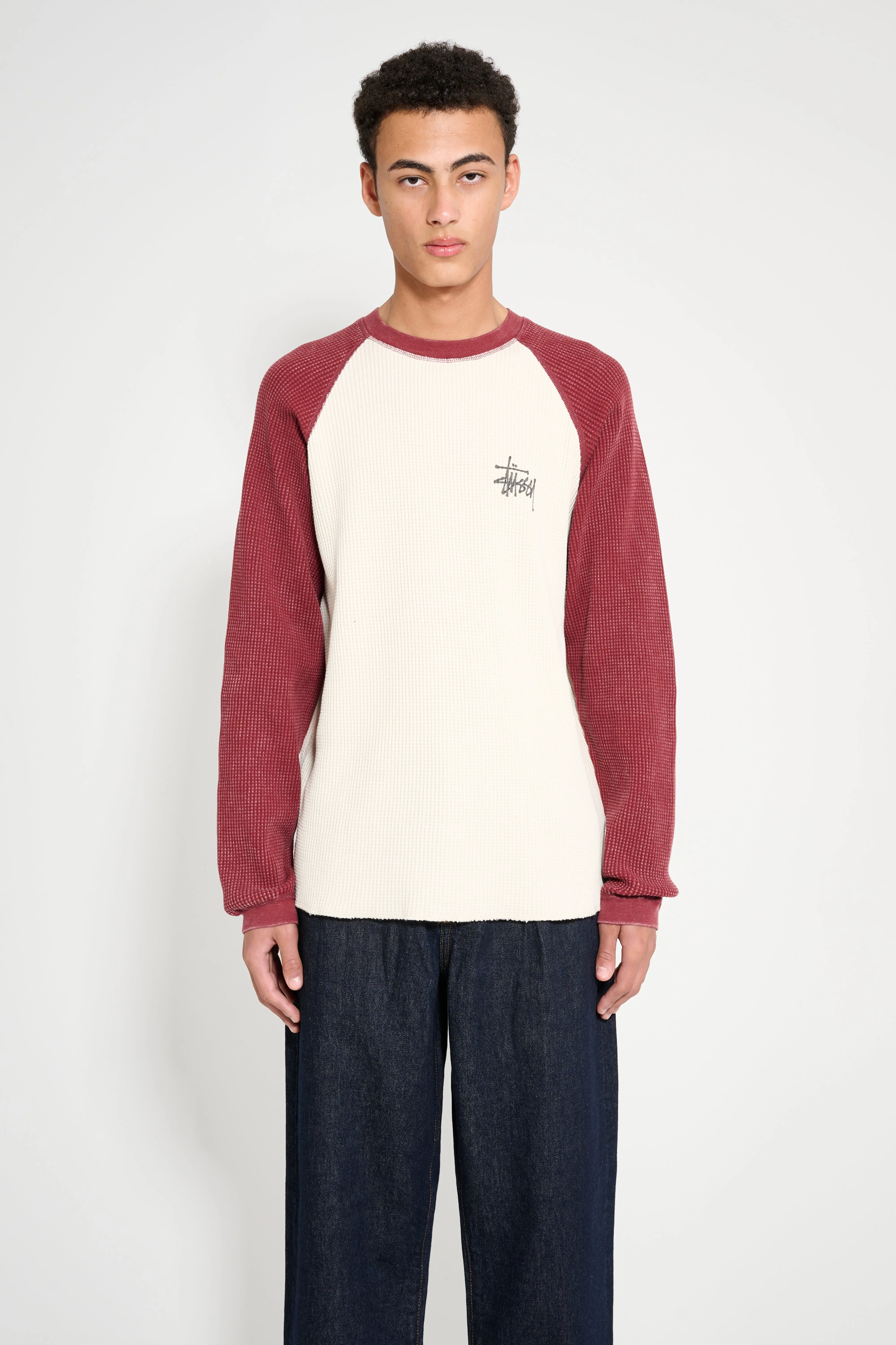 Stüssy Raglan Thermal Two Tone Off White sold by Tres Bien