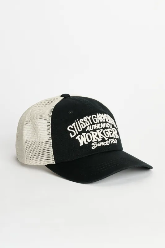 Stüssy LP Workgear Strapback Cap Black sold by Tres Bien