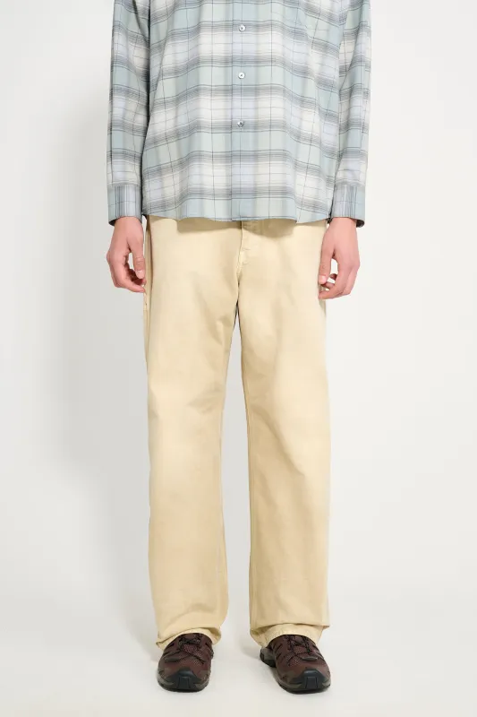 Auralee Organic Cotton Duck Pants Light Beige made by Auralee
