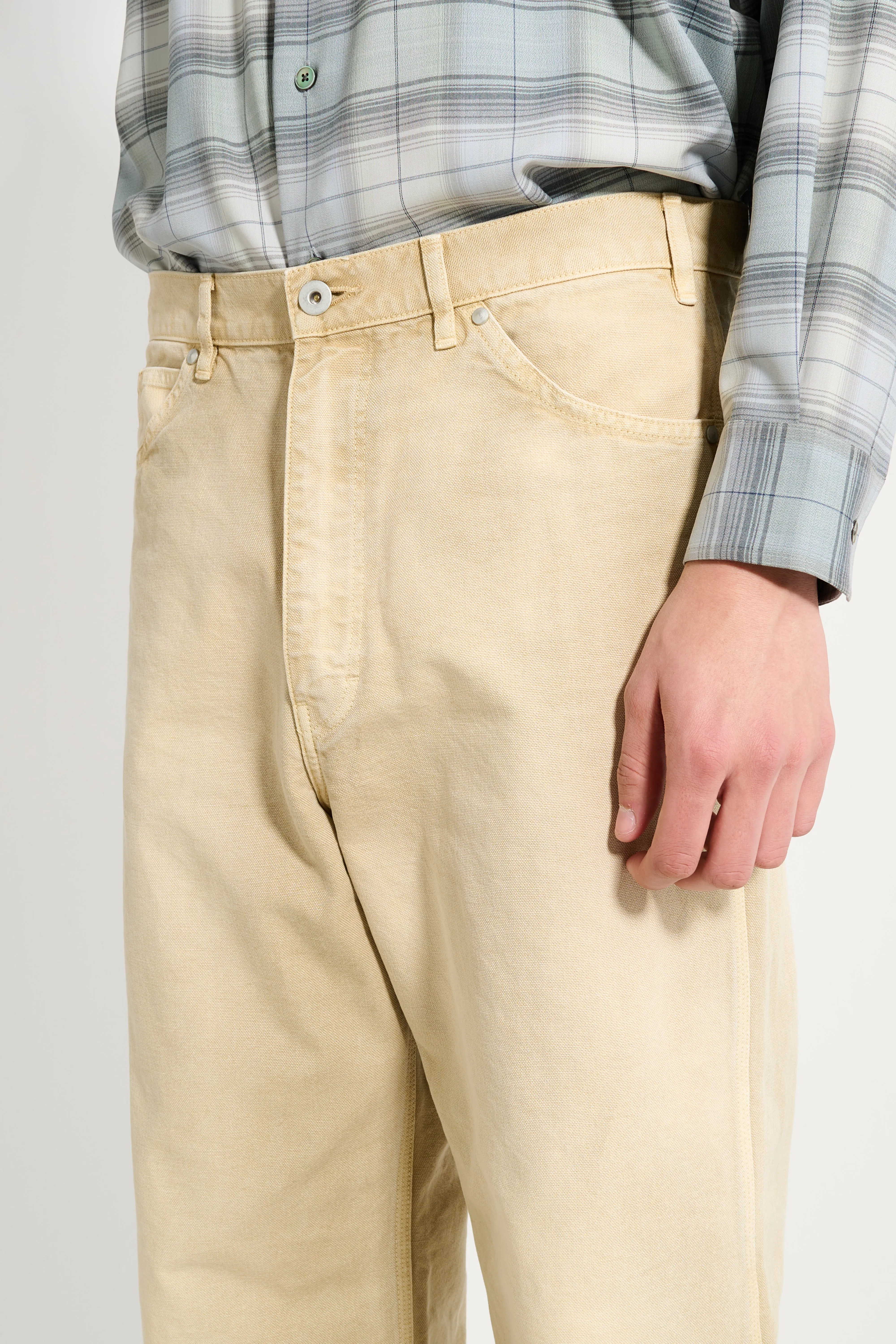 Auralee Organic Cotton Duck Pants Light Beige sold by Tres Bien product image thumbnail 3