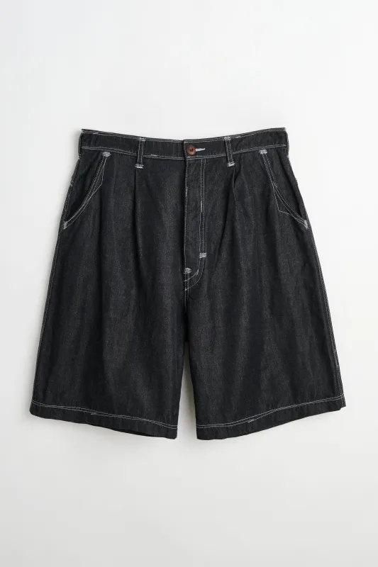 Junya Watanabe MAN Wide Leg Pleated Shorts Black made by Comme des Garcons