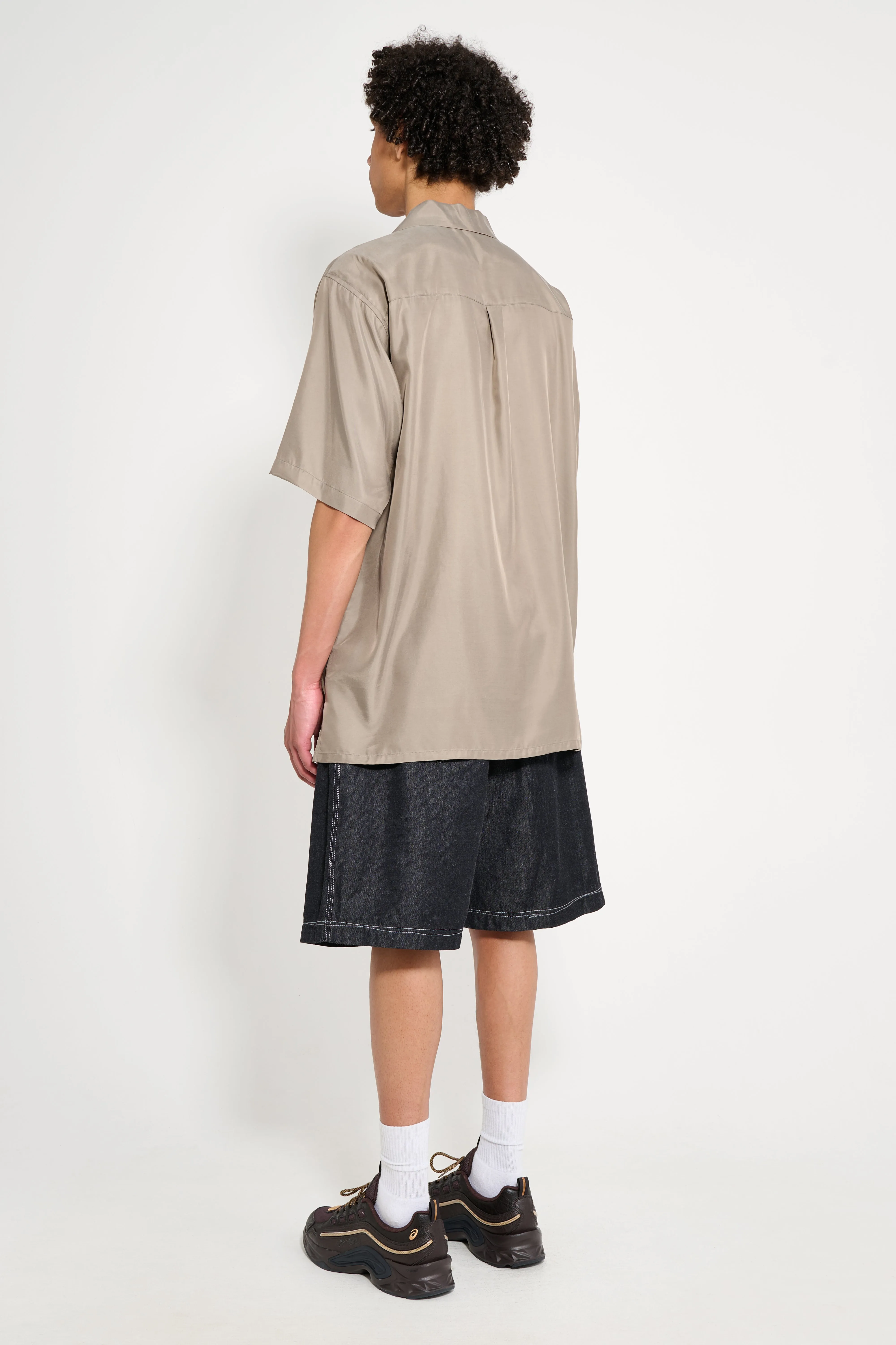 Junya Watanabe MAN Wide Leg Pleated Shorts Black sold by Tres Bien product image thumbnail 3