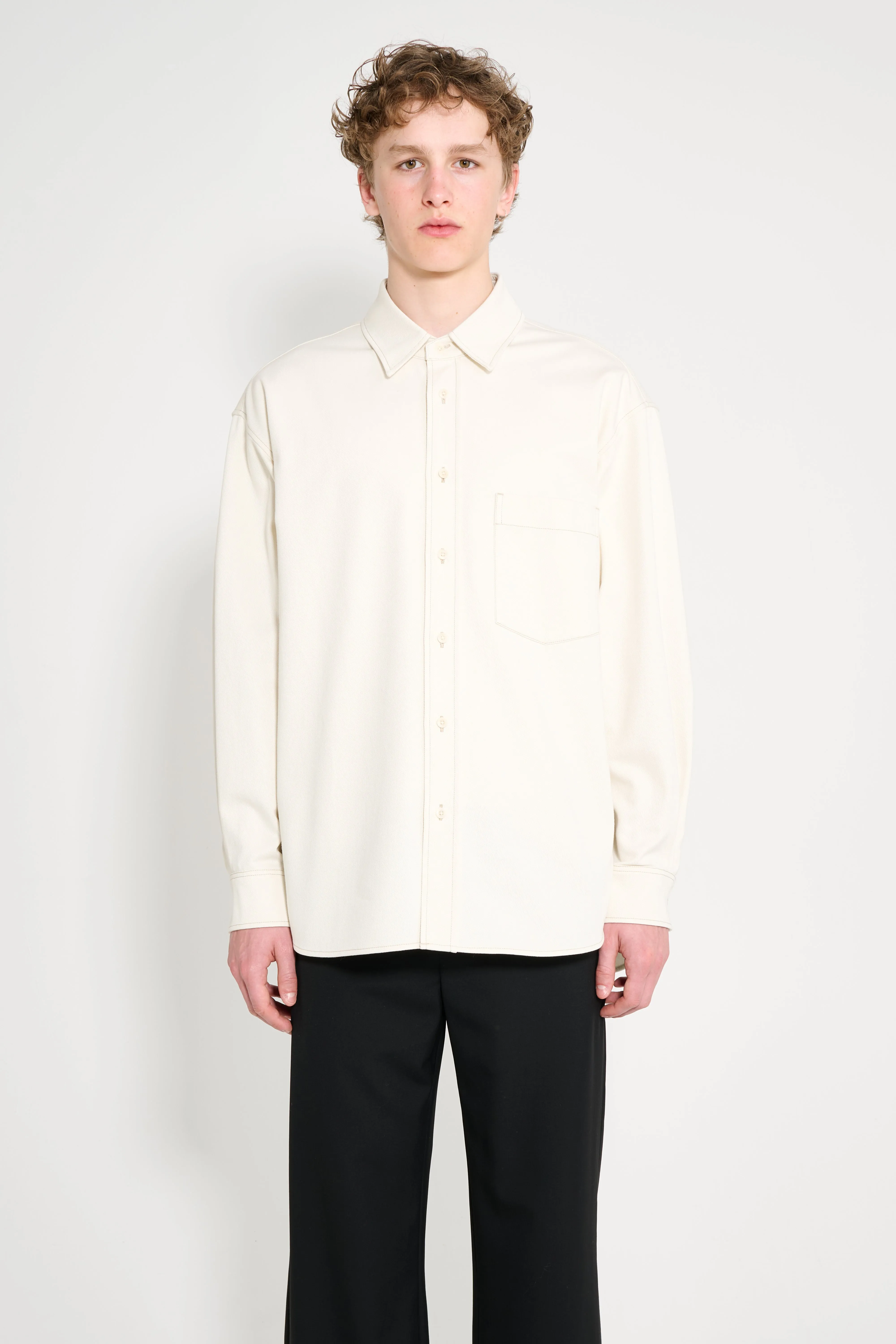 Lemaire Big Shirt Creamy White sold by Tres Bien