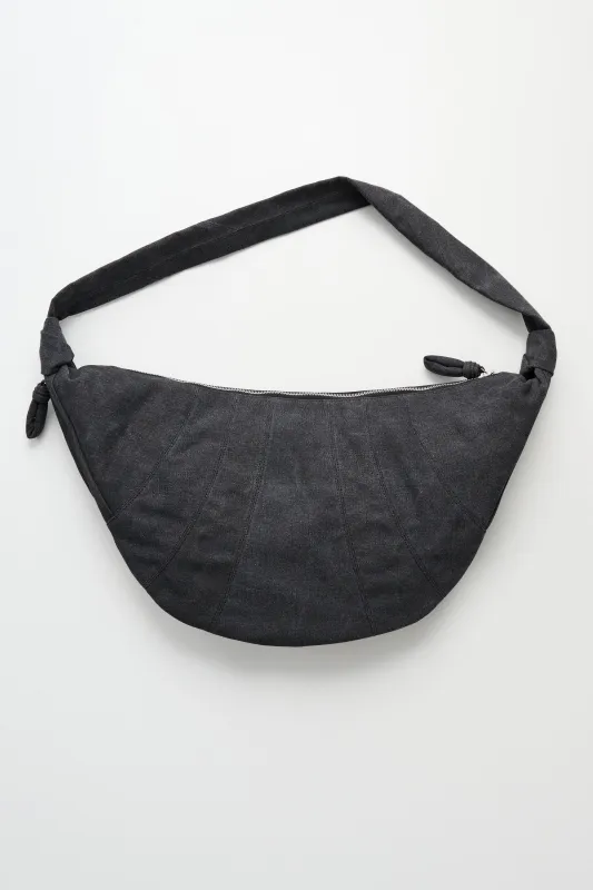 Lemaire XL Croissant Bag Ash Black made by Lemaire