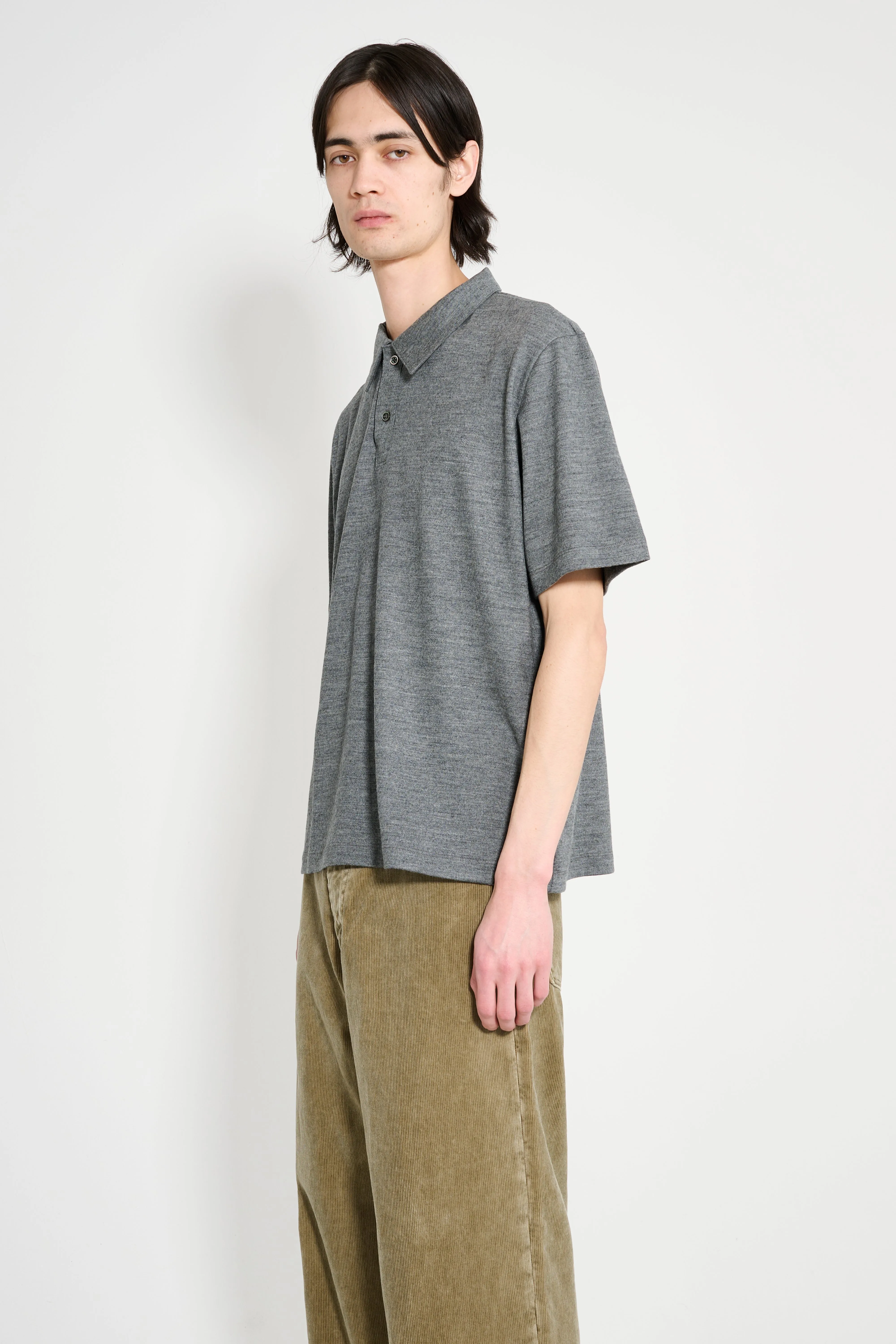 Lady White Co. Summer Wool Polo Grey sold by Tres Bien product image thumbnail 2