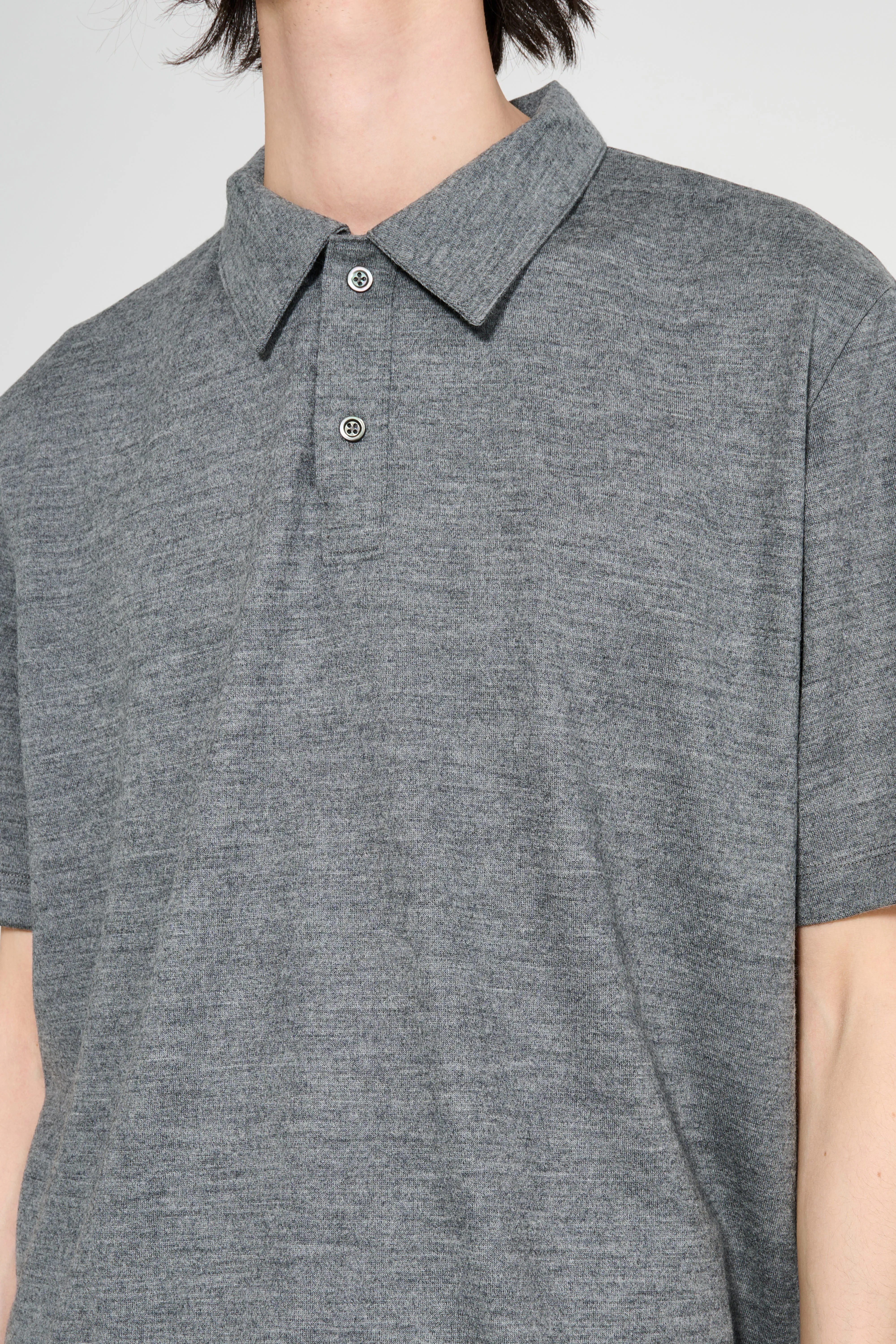 Lady White Co. Summer Wool Polo Grey sold by Tres Bien product image thumbnail 5