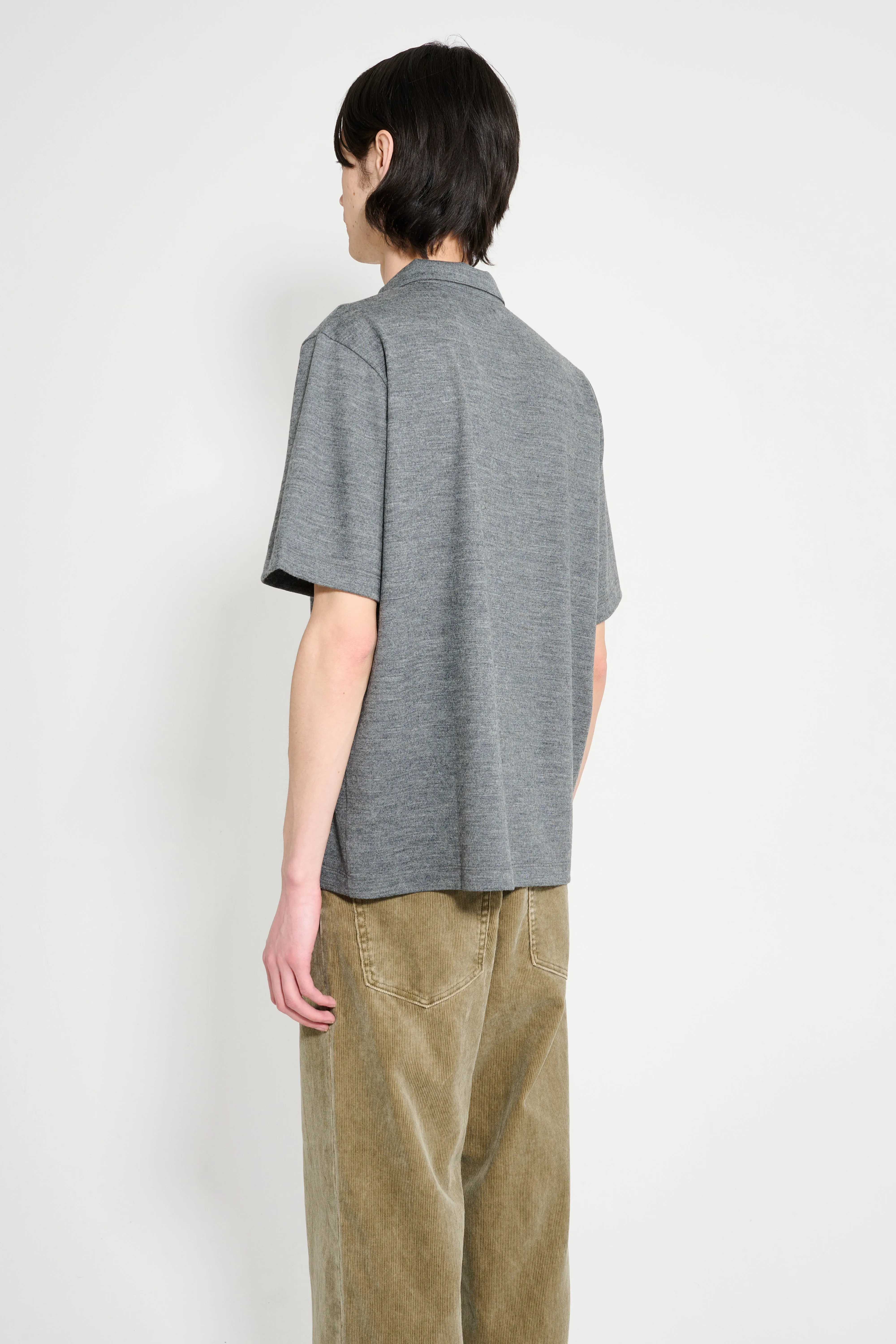 Lady White Co. Summer Wool Polo Grey sold by Tres Bien product image thumbnail 3