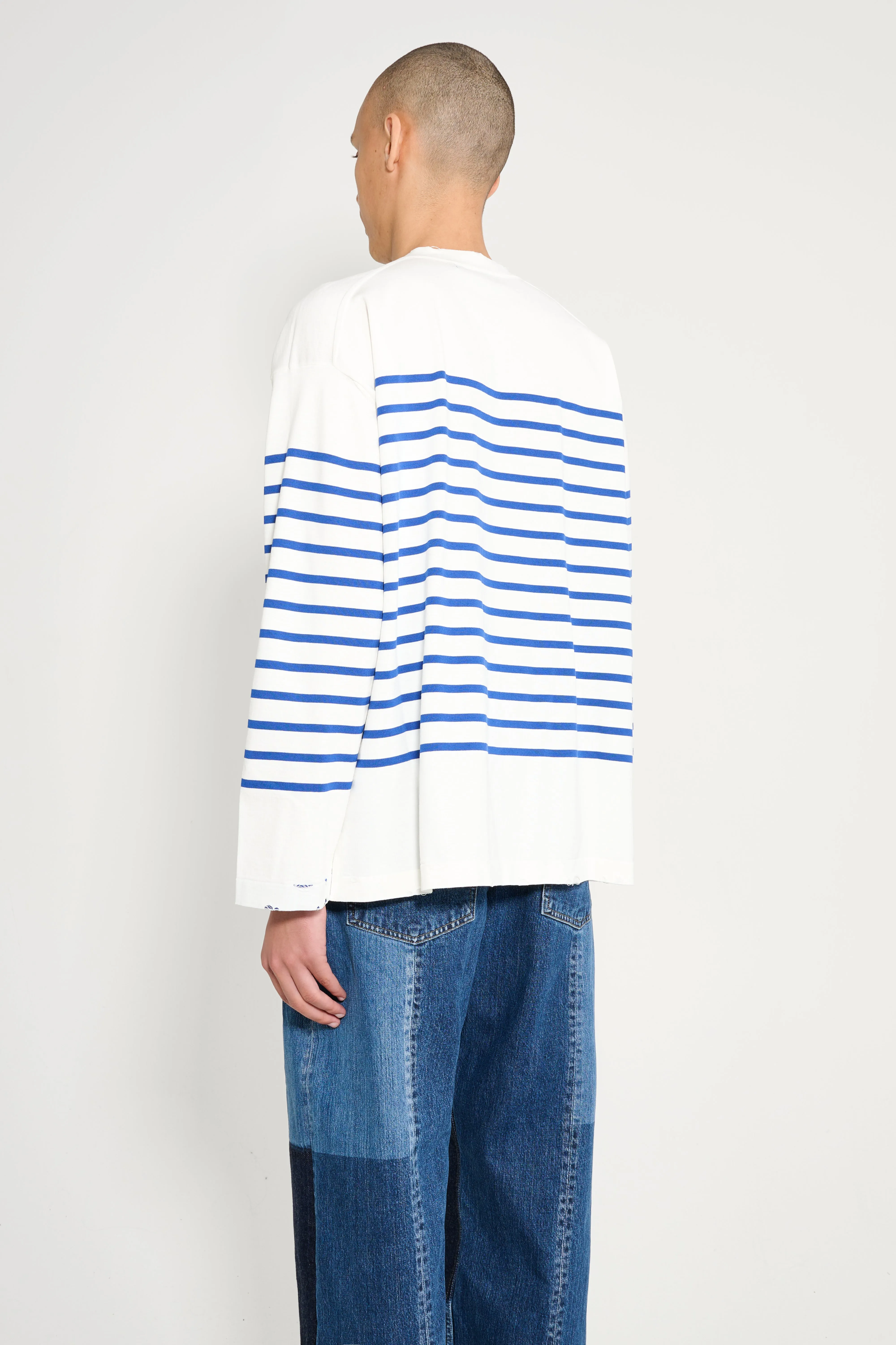 Junya Watanabe MAN Sweater Blue Off-White sold by Tres Bien product image thumbnail 3