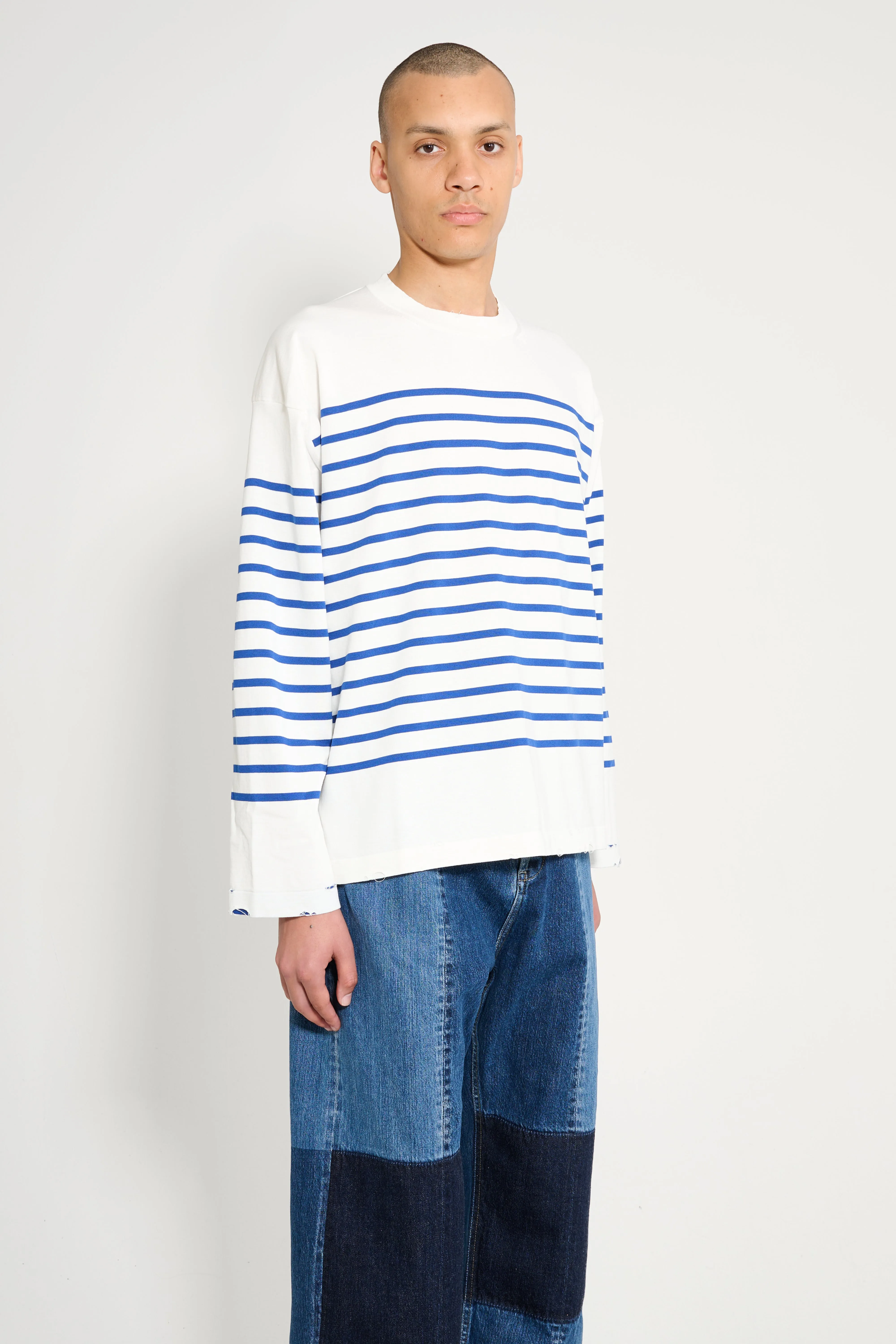 Junya Watanabe MAN Sweater Blue Off-White sold by Tres Bien product image thumbnail 4