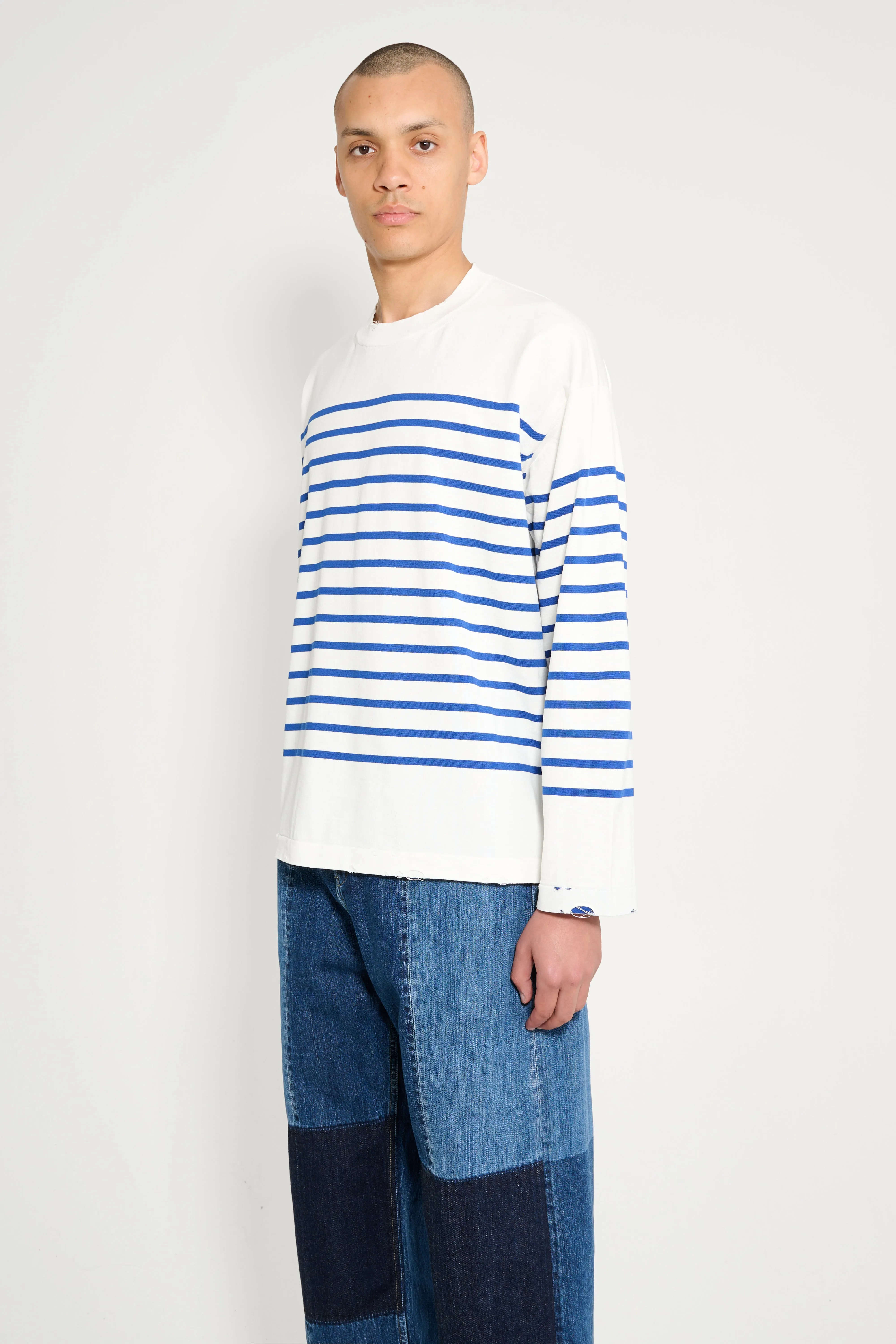 Junya Watanabe MAN Sweater Blue Off-White sold by Tres Bien product image thumbnail 2