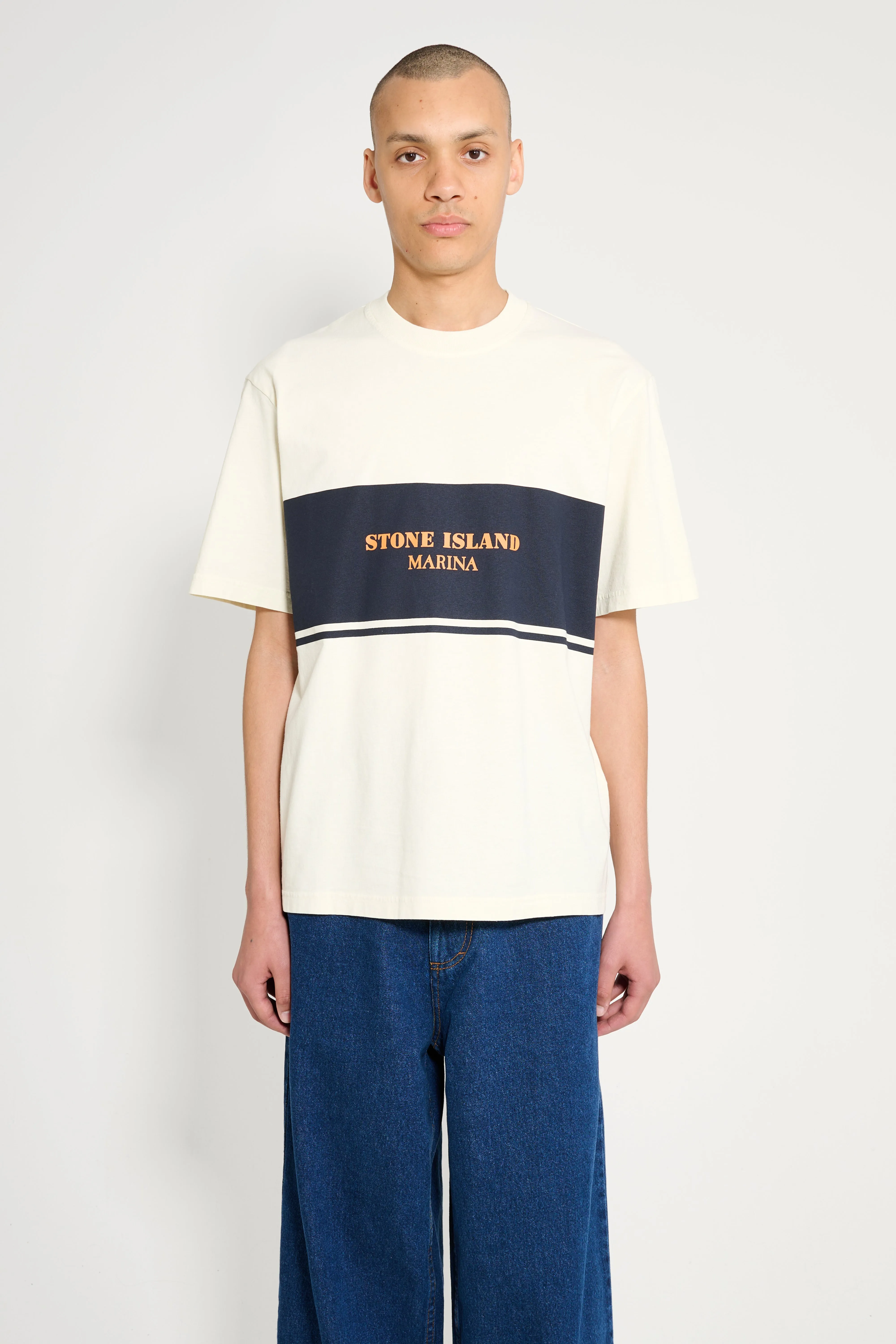 Stone Island Marina T-shirt Ivory sold by Tres Bien product image thumbnail 5