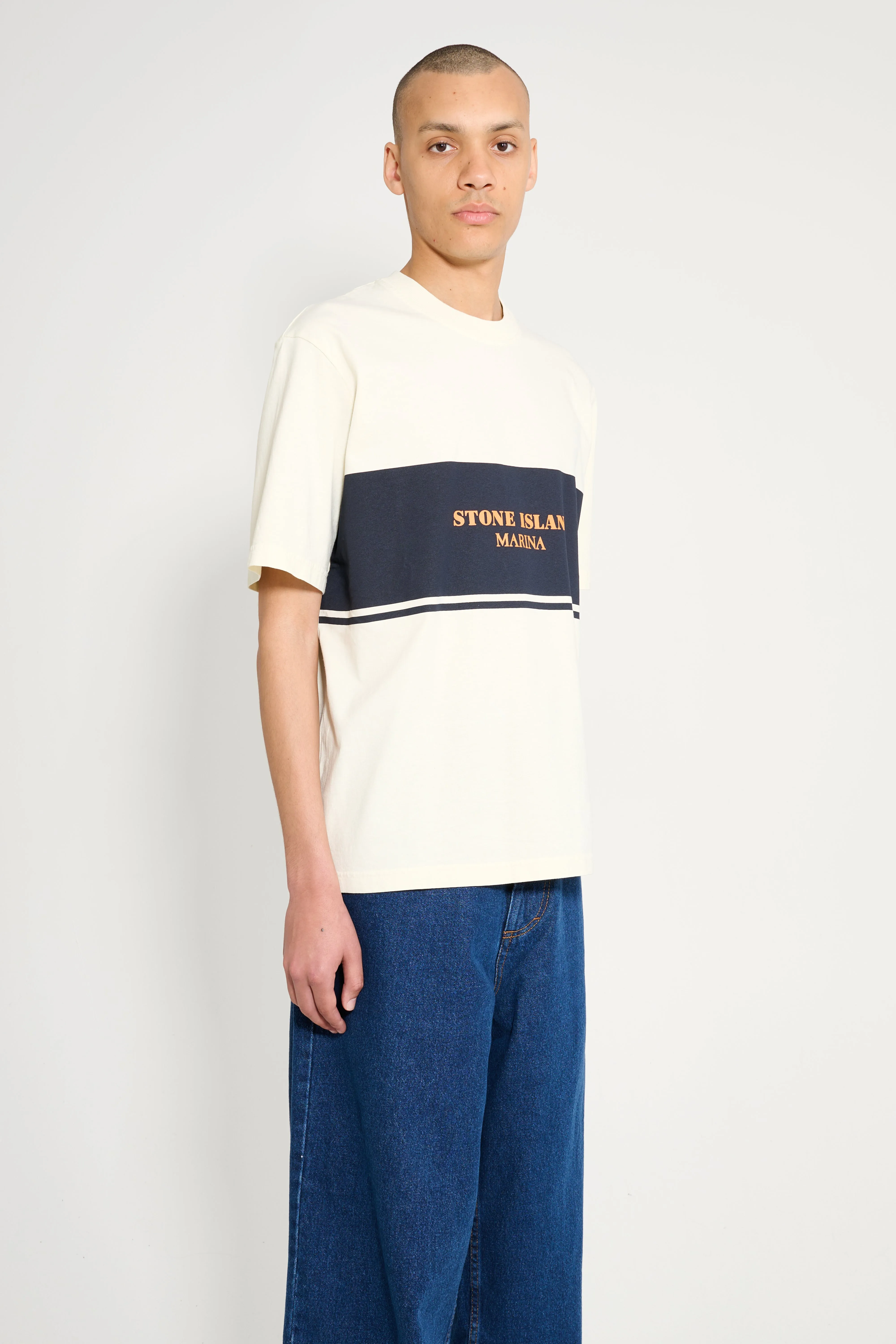 Stone Island Marina T-shirt Ivory sold by Tres Bien product image thumbnail 4