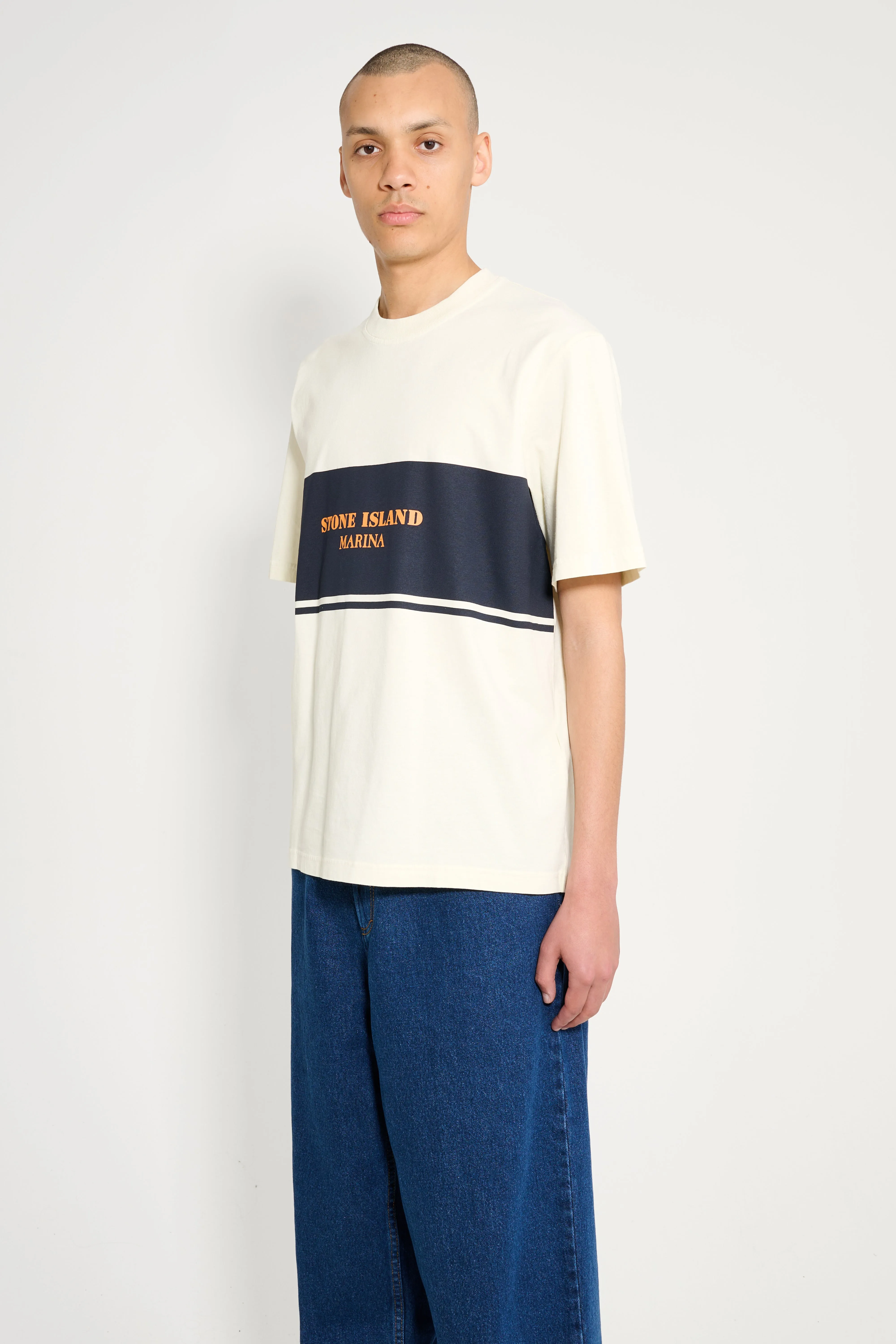 Stone Island Marina T-shirt Ivory sold by Tres Bien product image thumbnail 2