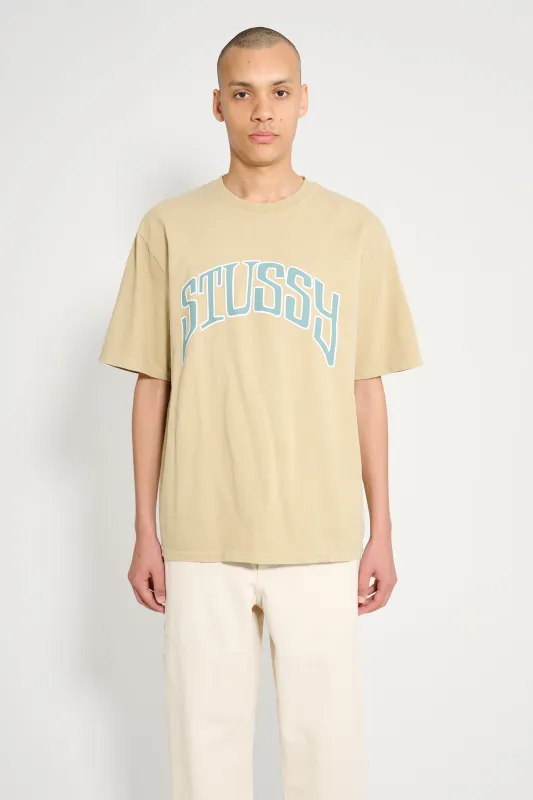 Stüssy Arched Pigment Dyed Tee Elm sold by Tres Bien