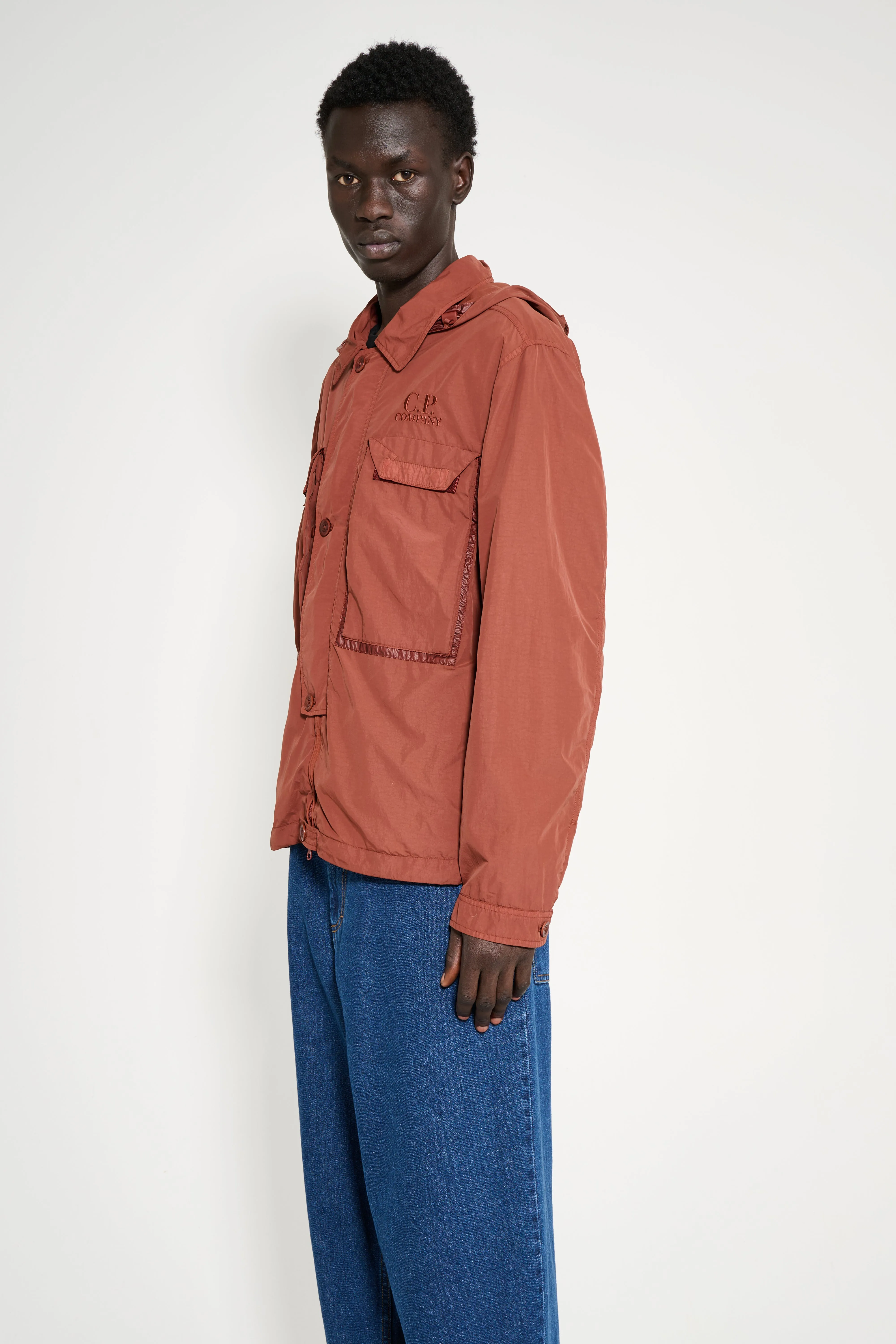 C.P. Company Flat Nylon Goggle Shirt Jacket Sable sold by Tres Bien product image thumbnail 2