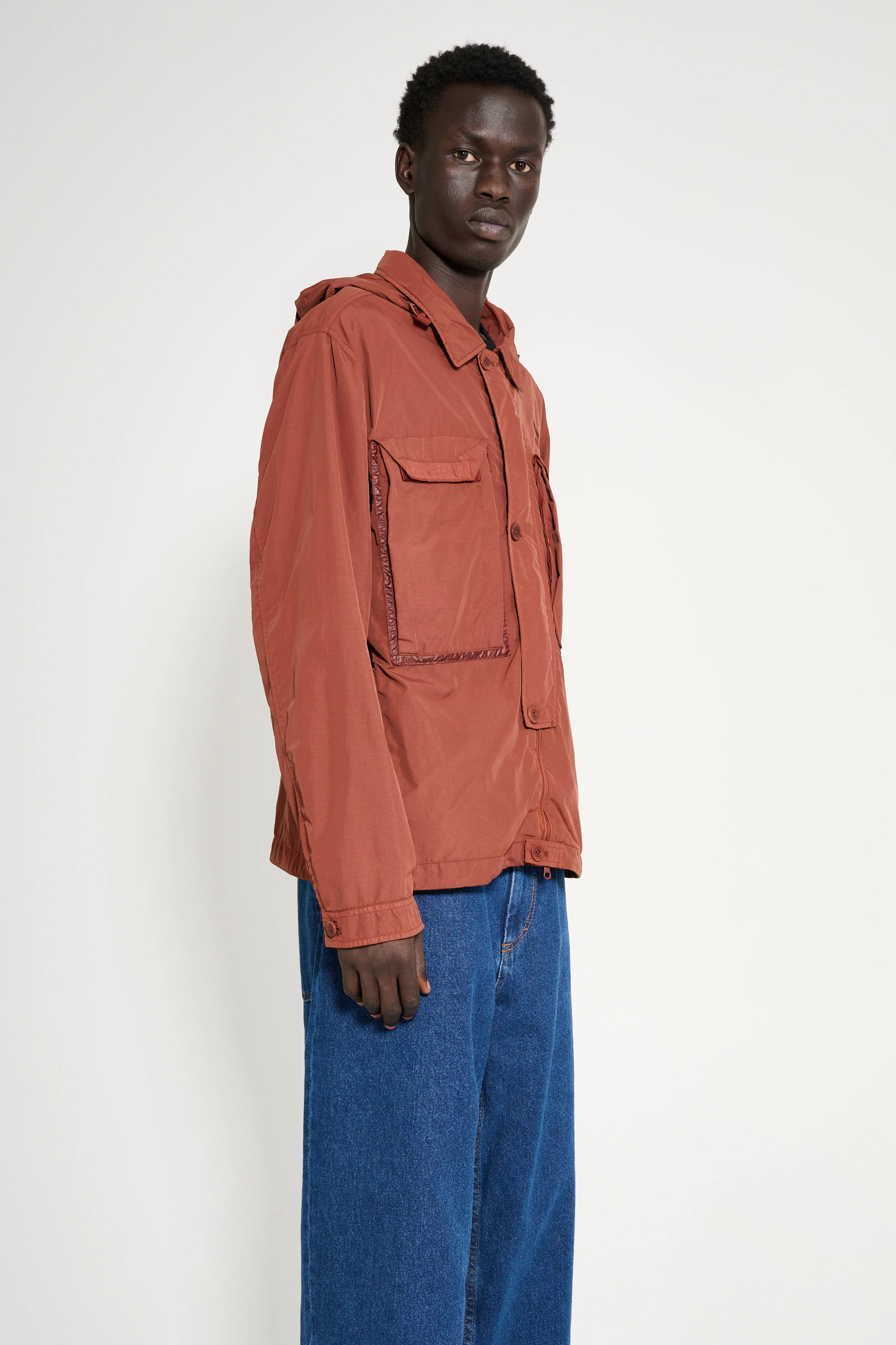 C.P. Company Flat Nylon Goggle Shirt Jacket Sable sold by Tres Bien product image thumbnail 4