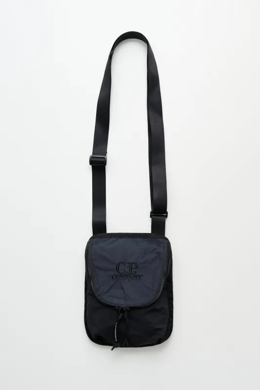C.P. Company Plain Paper Touch Shoulder Bag Black made by C.P. Company