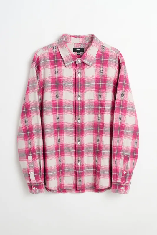 Stüssy Motif Plaid Shirt Pink made by Stussy